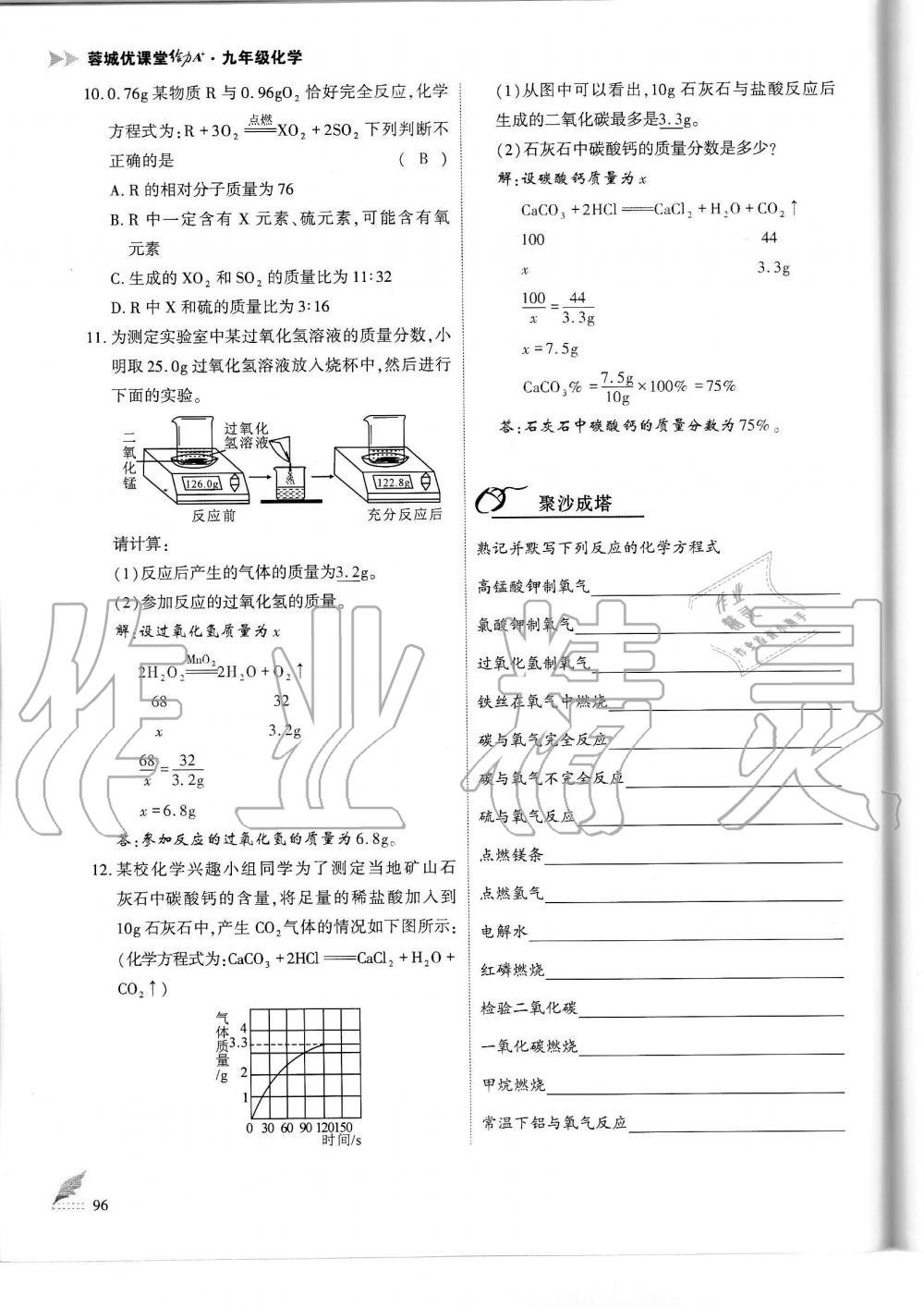 2019年蓉城優(yōu)課堂給力A加九年級(jí)化學(xué)全一冊人教版 第96頁