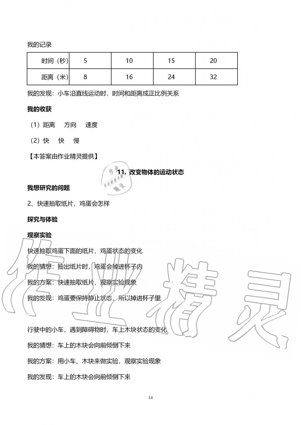 2019年自主学习指导课程六年级科学上册青岛版 第14页