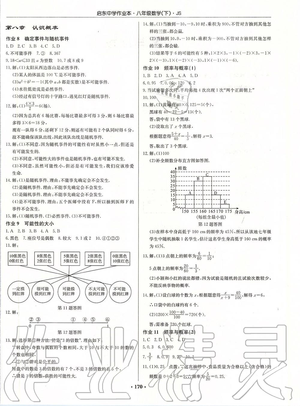 2020年启东中学作业本八年级数学下册江苏版 第4页