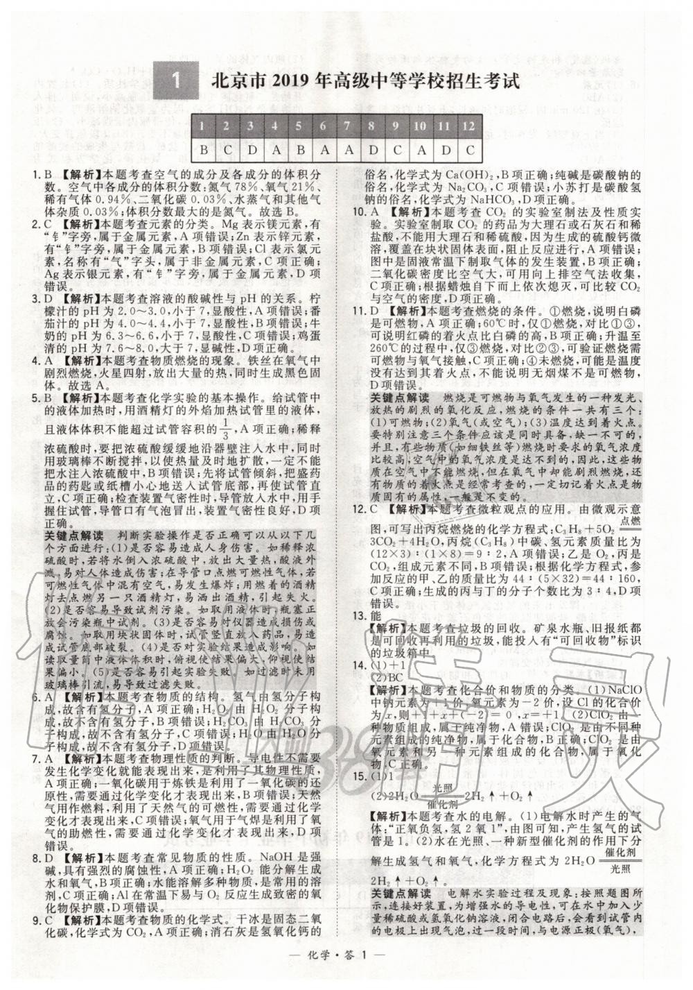 2020年天利38套新課標(biāo)全國(guó)中考試題精選化學(xué) 第1頁(yè)