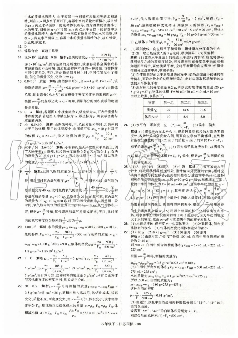 2020年经纶学典学霸题中题八年级物理下册江苏版 第8页