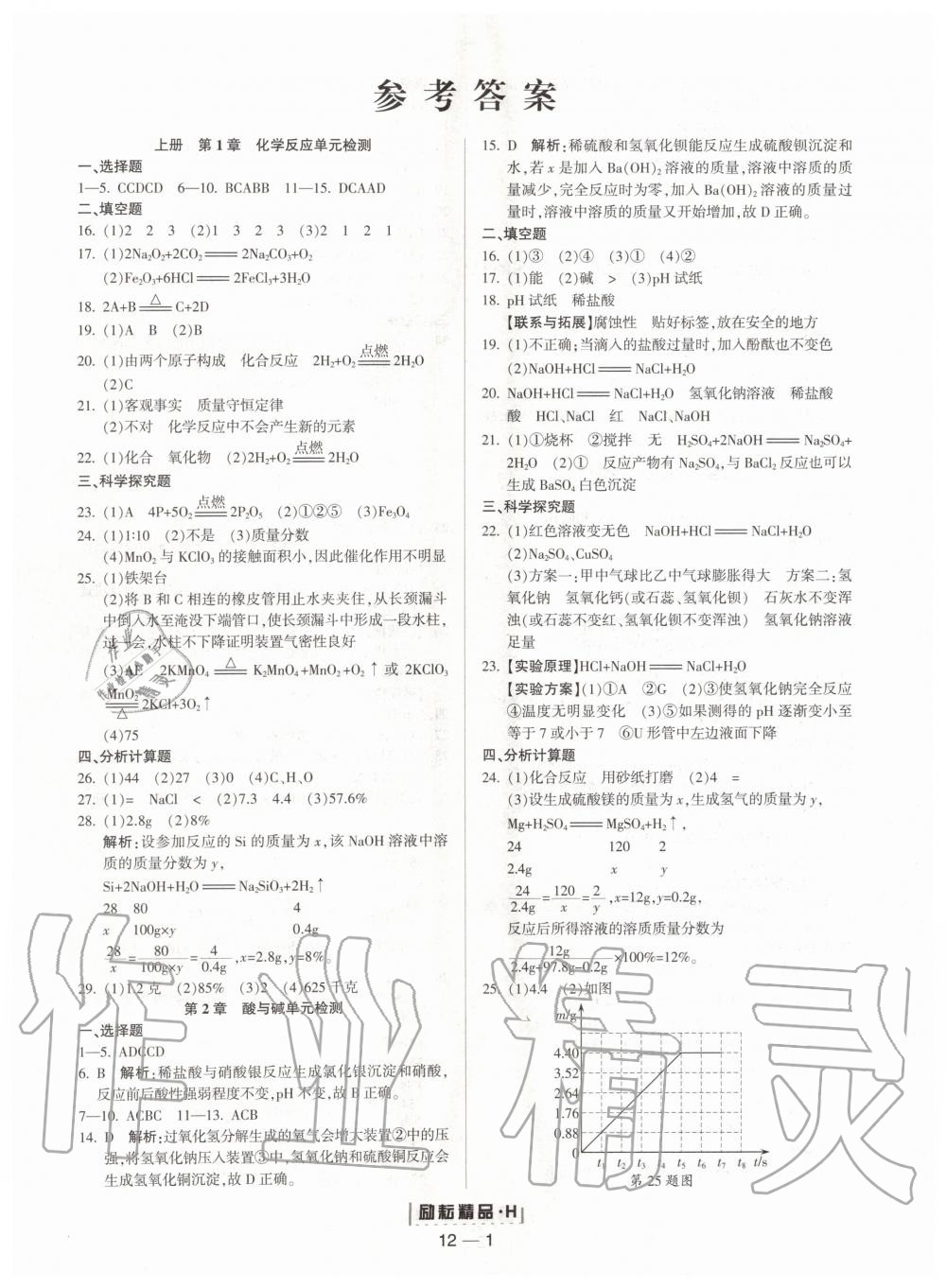 2019年勵耘書業(yè)勵耘活頁九年級科學全一冊華師大版寧波專用 第1頁