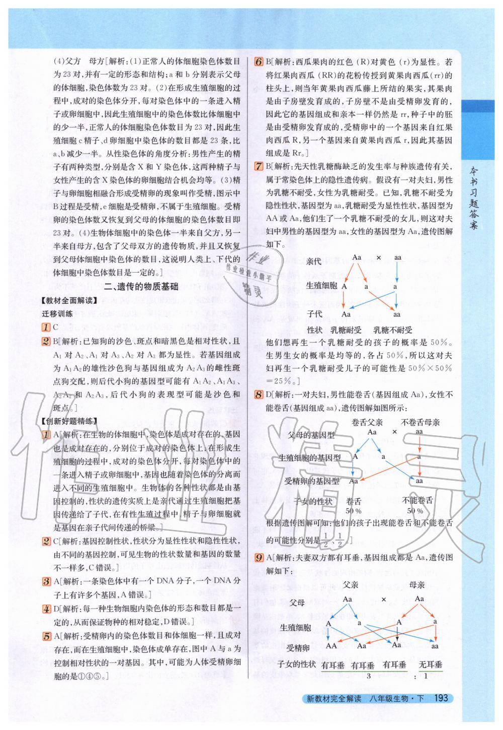 2020年新教材完全解讀八年級(jí)生物下冊(cè)冀少版 第7頁(yè)