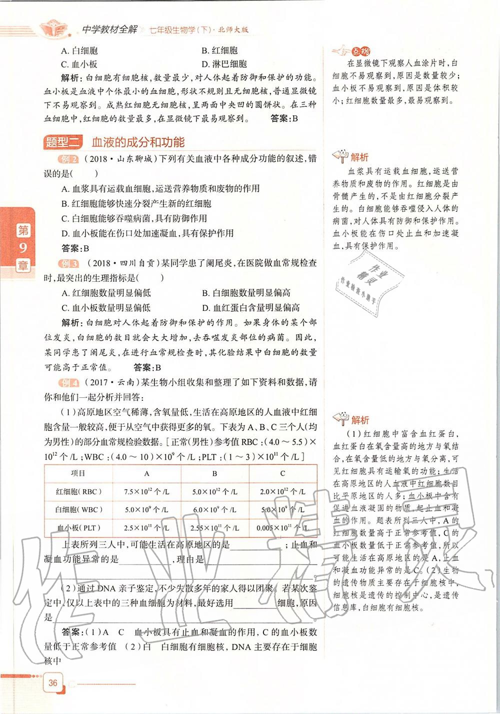 2020年課本七年級(jí)生物學(xué)下冊(cè)北師大版 第36頁