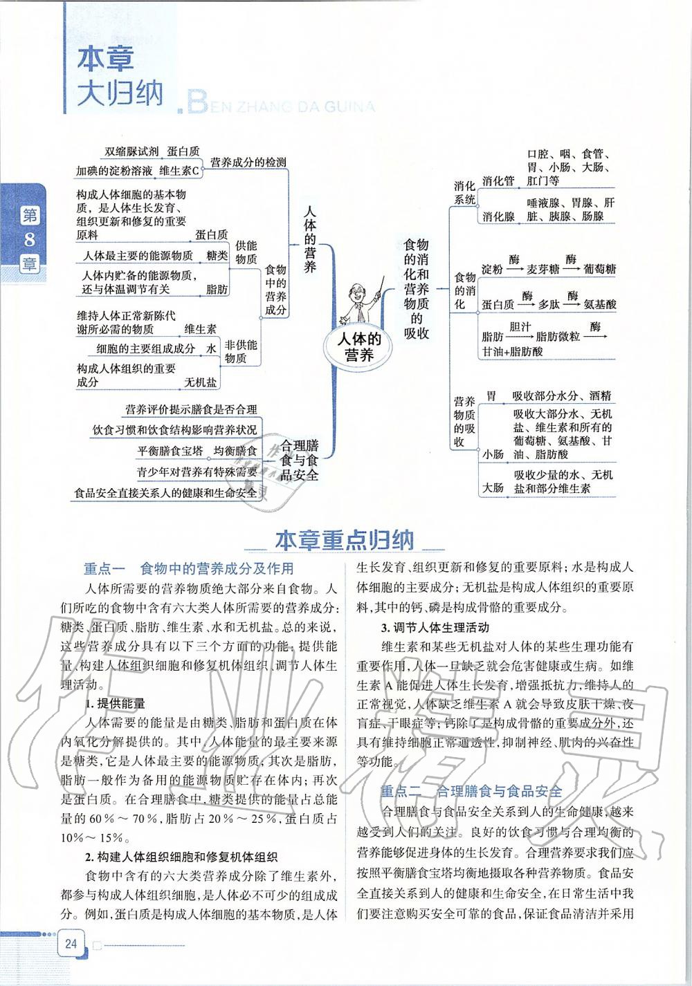 2020年课本七年级生物学下册北师大版 第24页