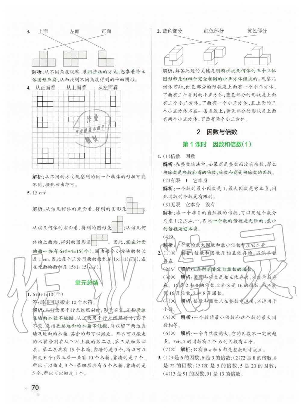 2020年小學(xué)學(xué)霸作業(yè)本五年級數(shù)學(xué)下冊人教版 第2頁