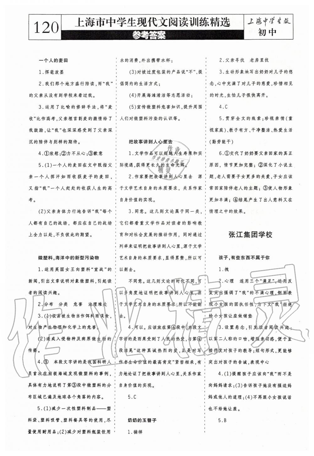 2019年上海中学生报现代文阅读训练精选读本初中卷 第2页