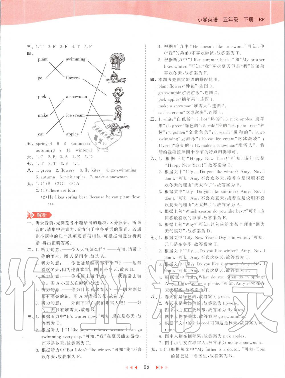 2020年53天天練小學(xué)英語五年級下冊人教PEP版 第11頁