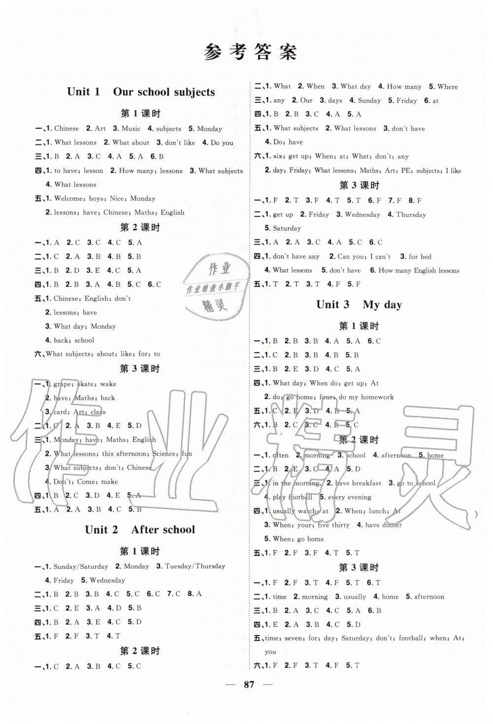 2020年陽光同學(xué)課時優(yōu)化作業(yè)四年級英語下冊譯林版江蘇專版 第1頁