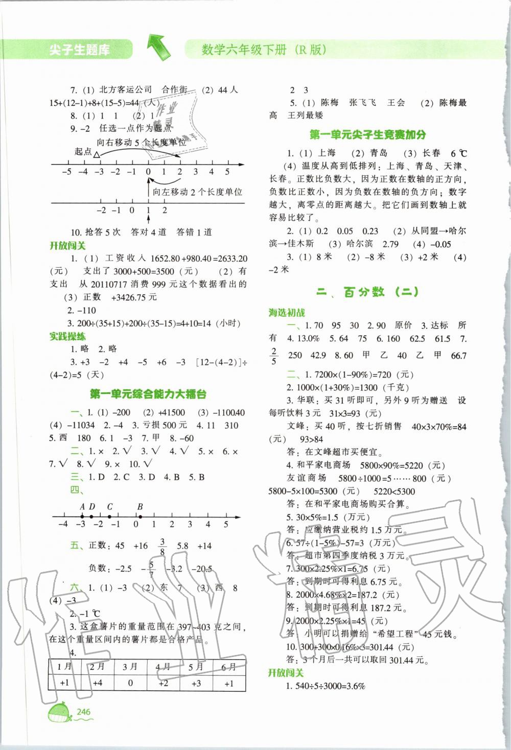 2020年尖子生题库六年级数学下册人教版 第2页