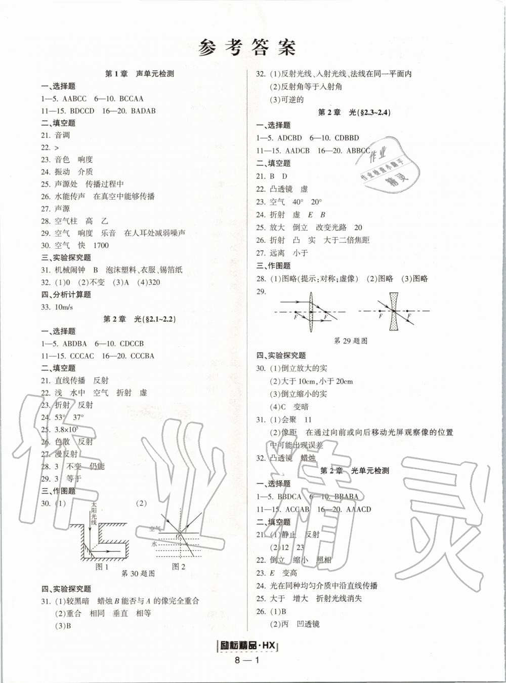 2020年勵(lì)耘書業(yè)勵(lì)耘活頁八年級(jí)科學(xué)下冊(cè)華師大版 第1頁