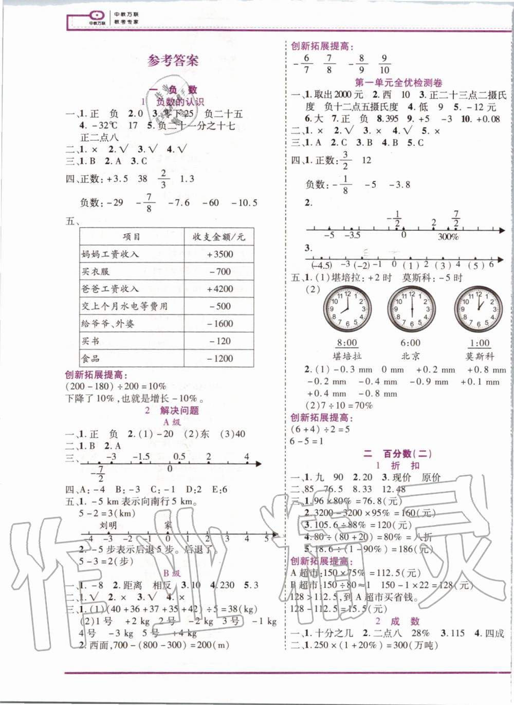 2020年全優(yōu)備考六年級(jí)數(shù)學(xué)下冊(cè)人教版 第1頁(yè)