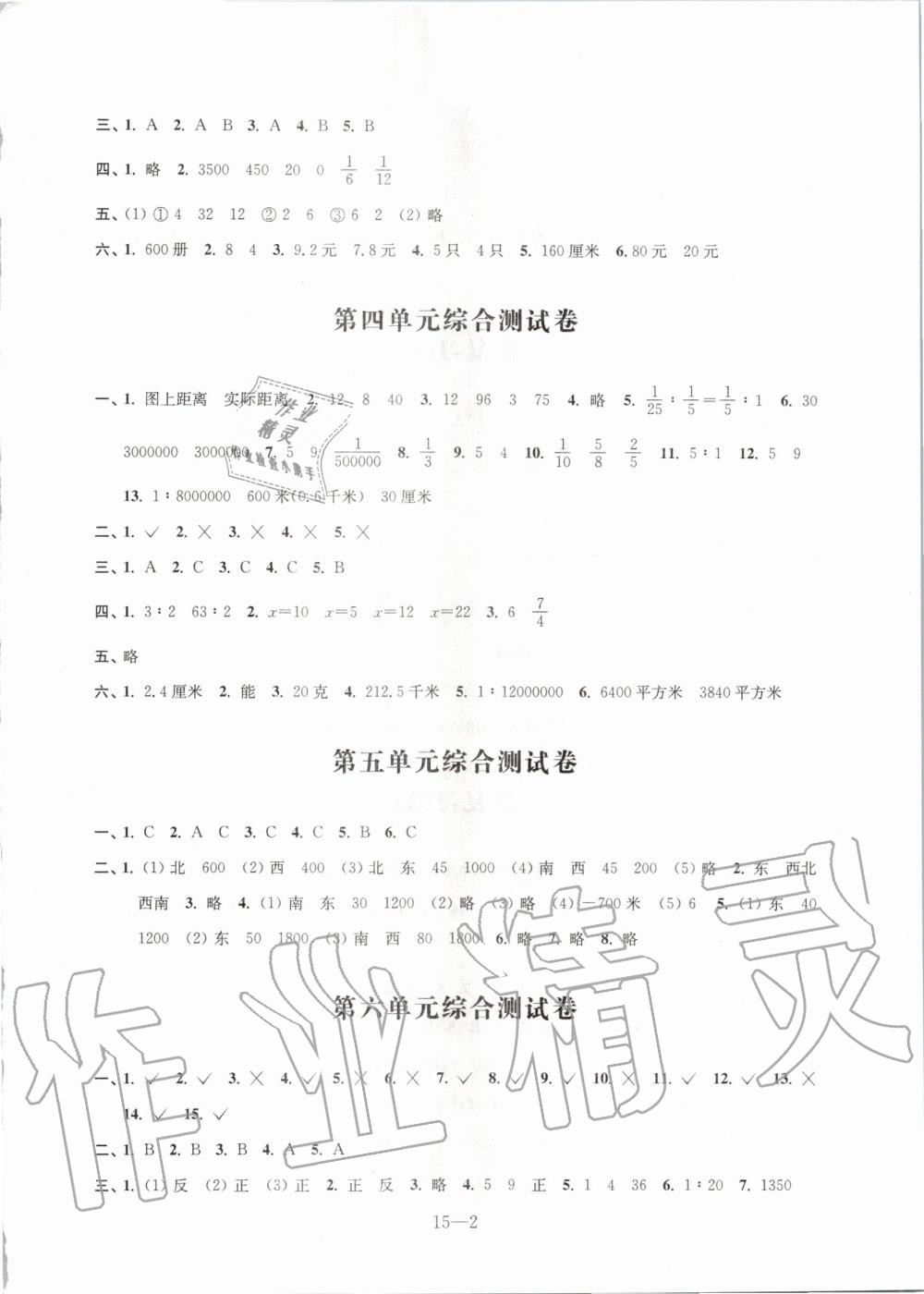 2020年同步練習(xí)配套試卷六年級數(shù)學(xué)下冊蘇教版江蘇鳳凰科學(xué)技術(shù)出版社 第2頁