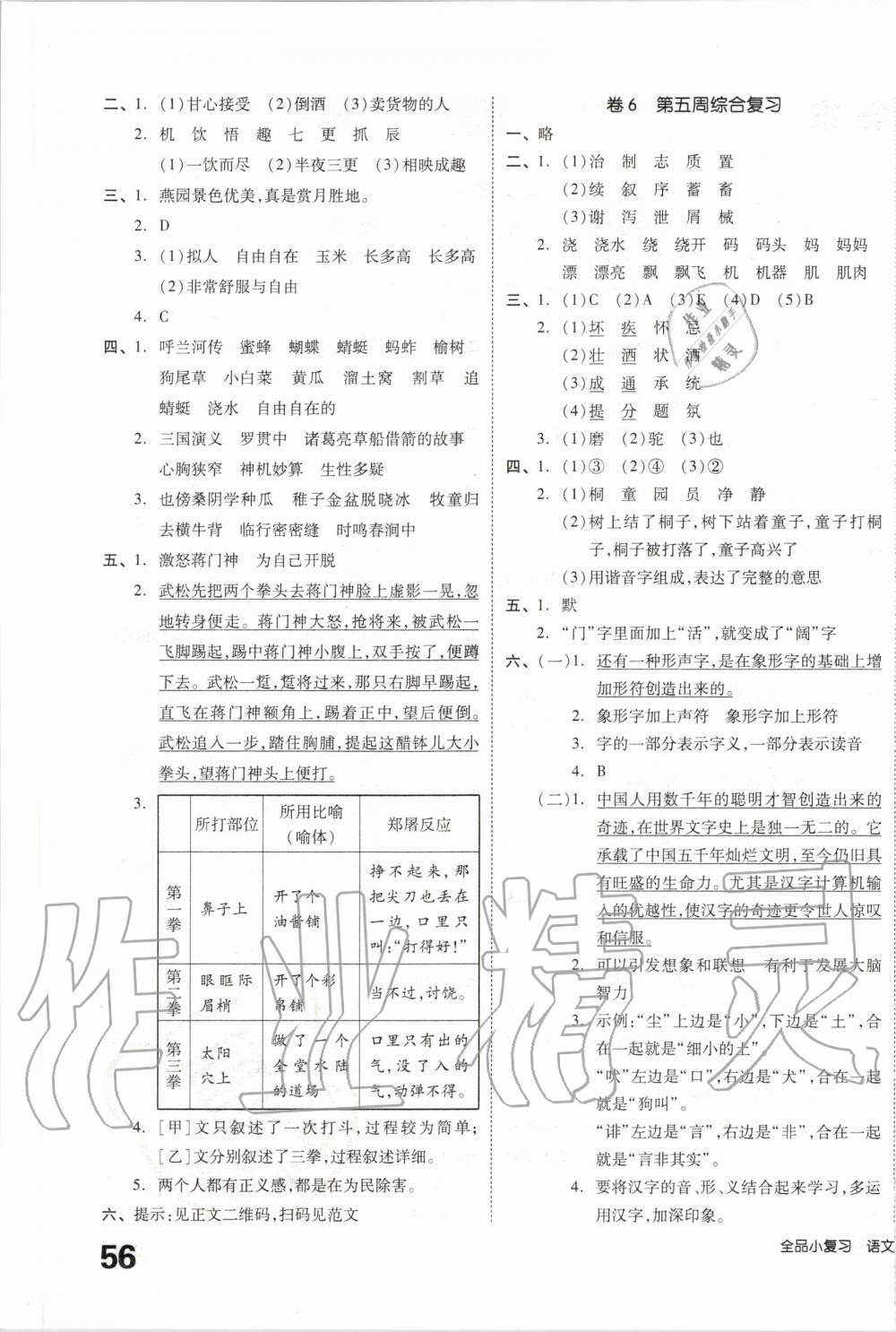 2020年全品小復習五年級語文下冊人教版 第3頁