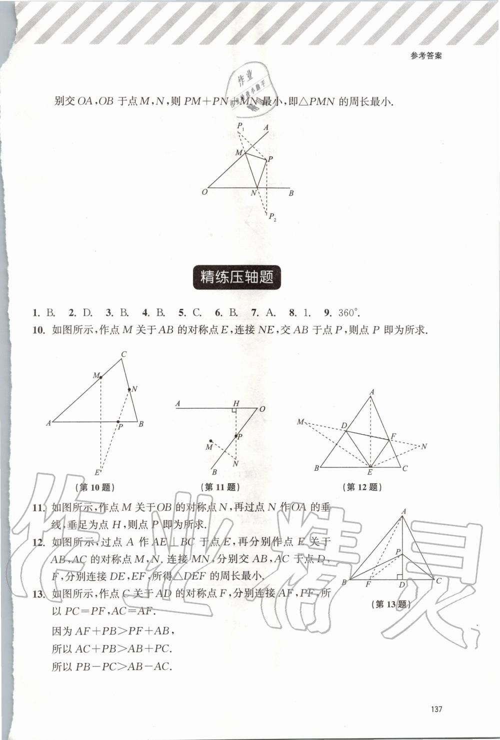 2020年初中數(shù)學(xué)壓軸題精講精練八年級 第15頁