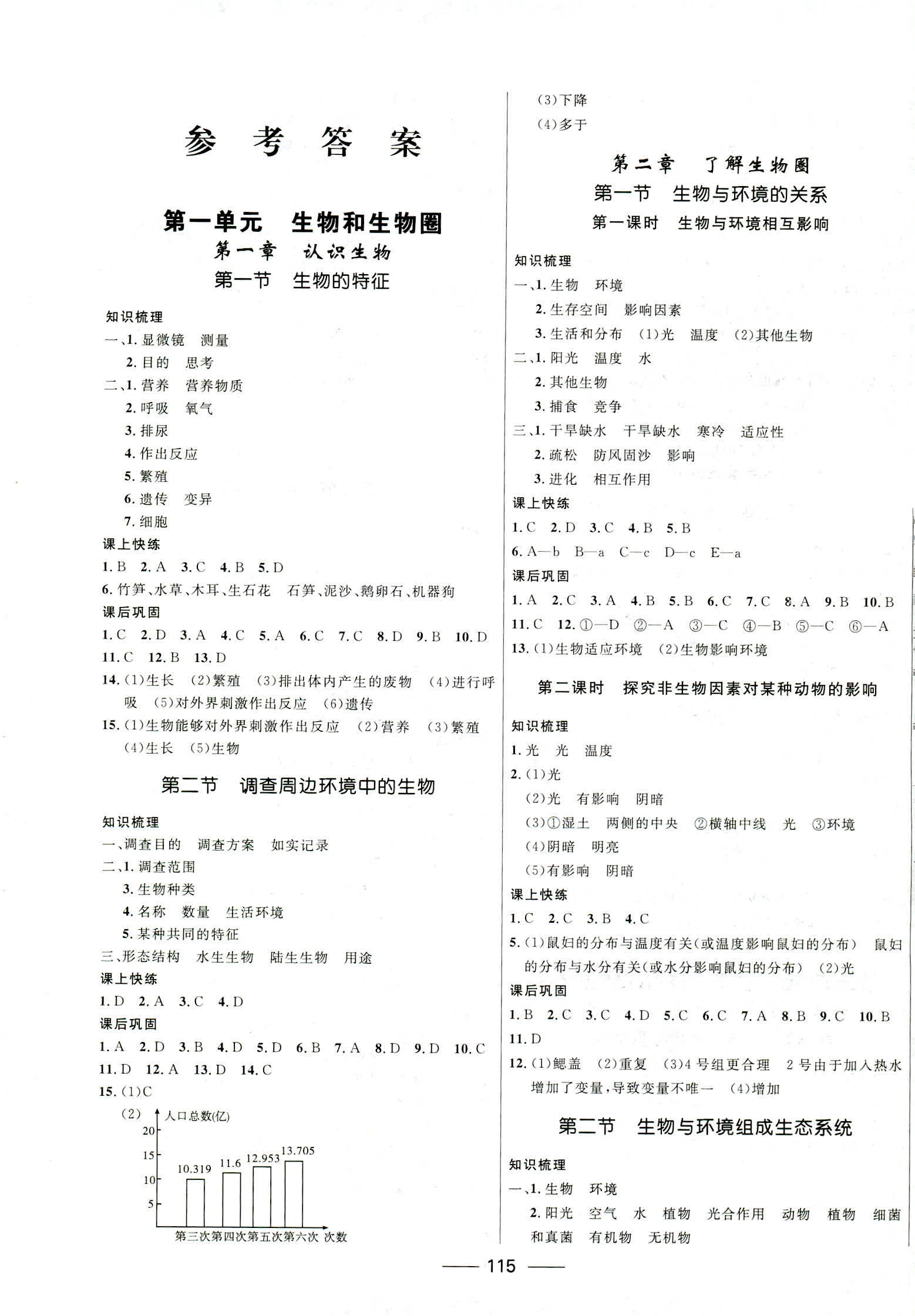 2018年夺冠百分百新导学课时练七年级生物上册人教版 第1页