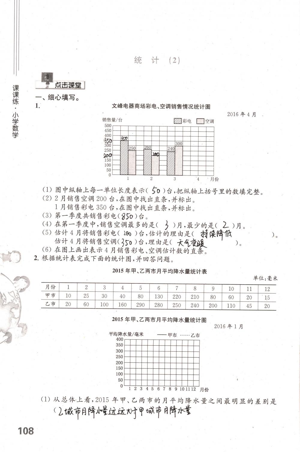 2018年課課練小學(xué)數(shù)學(xué)六年級(jí)下冊(cè)蘇教版 第108頁(yè)