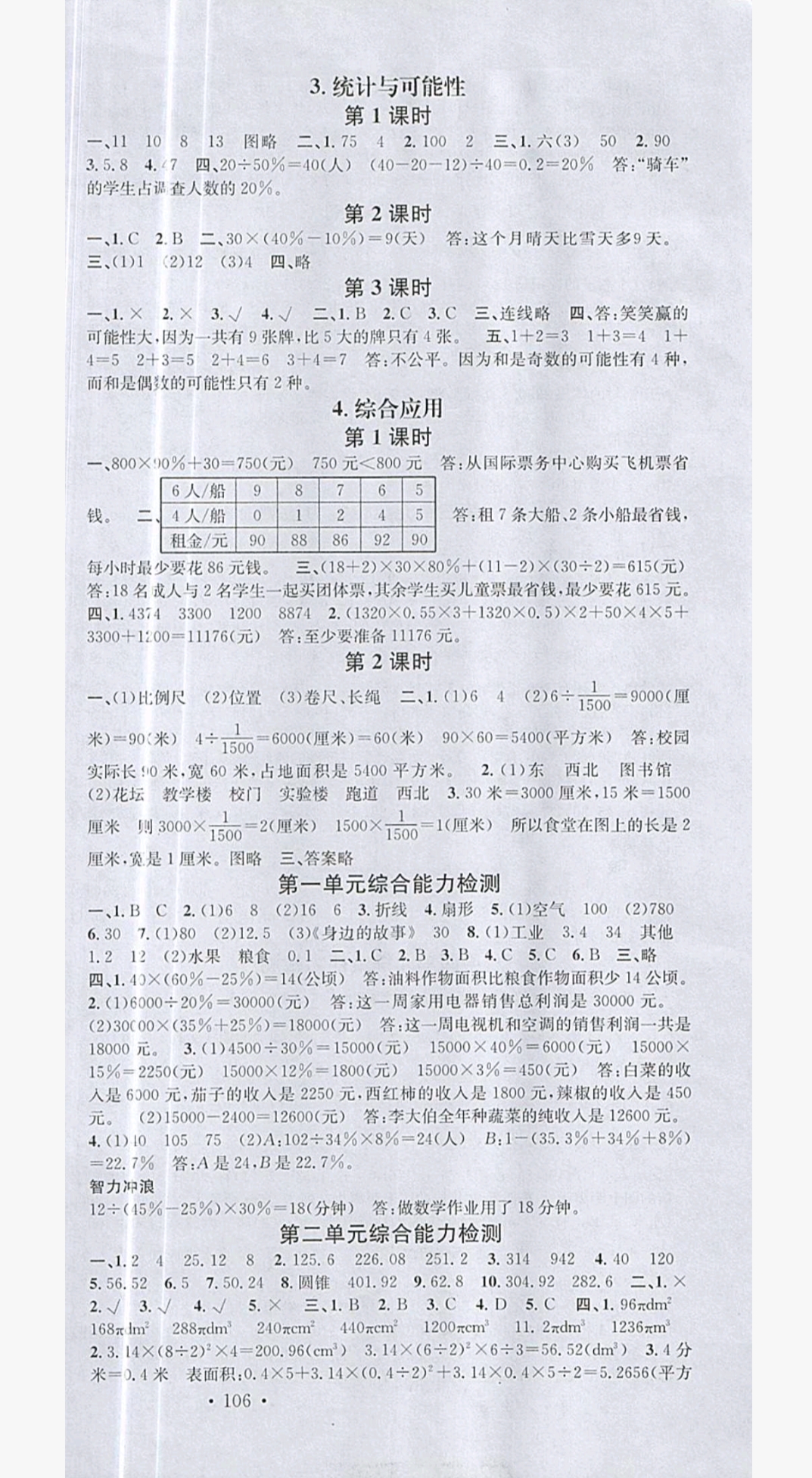 2019年名校課堂六年級(jí)數(shù)學(xué)下冊(cè)蘇教版 參考答案第11頁(yè)