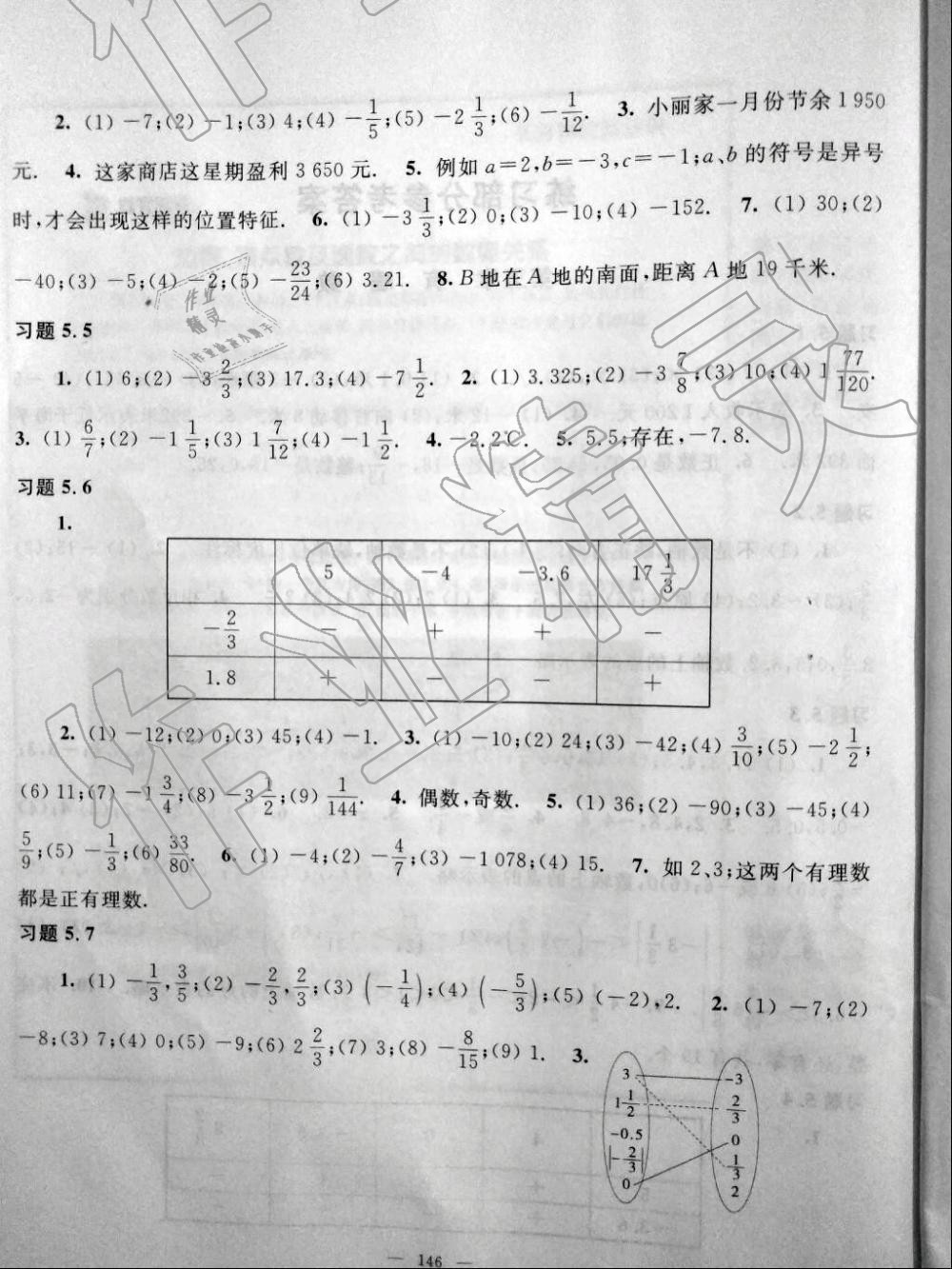 2019年數(shù)學(xué)練習(xí)部分六年級(jí)第二學(xué)期 參考答案第2頁(yè)