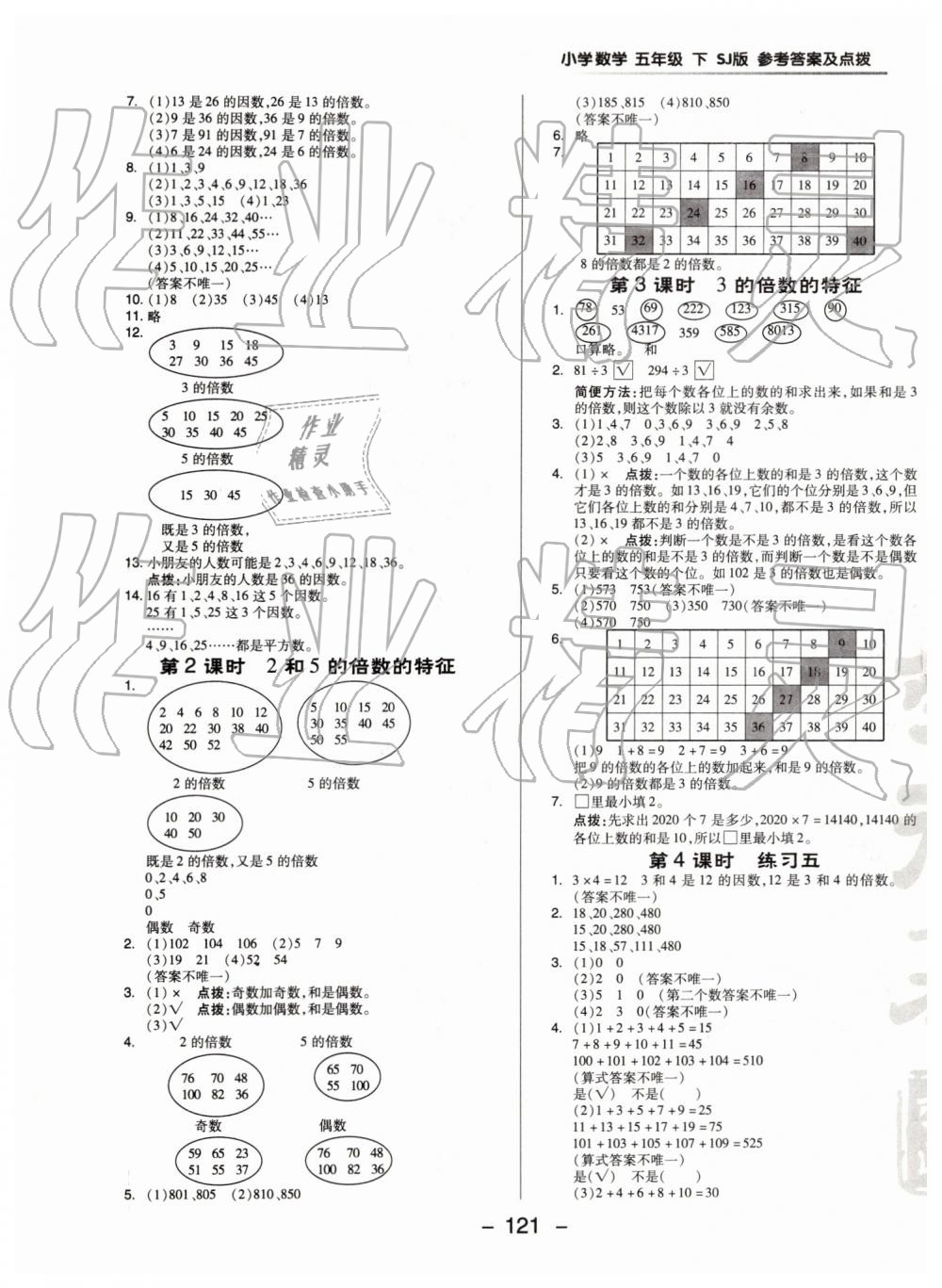 2019年综合应用创新题典中点五年级数学下册苏教版答案