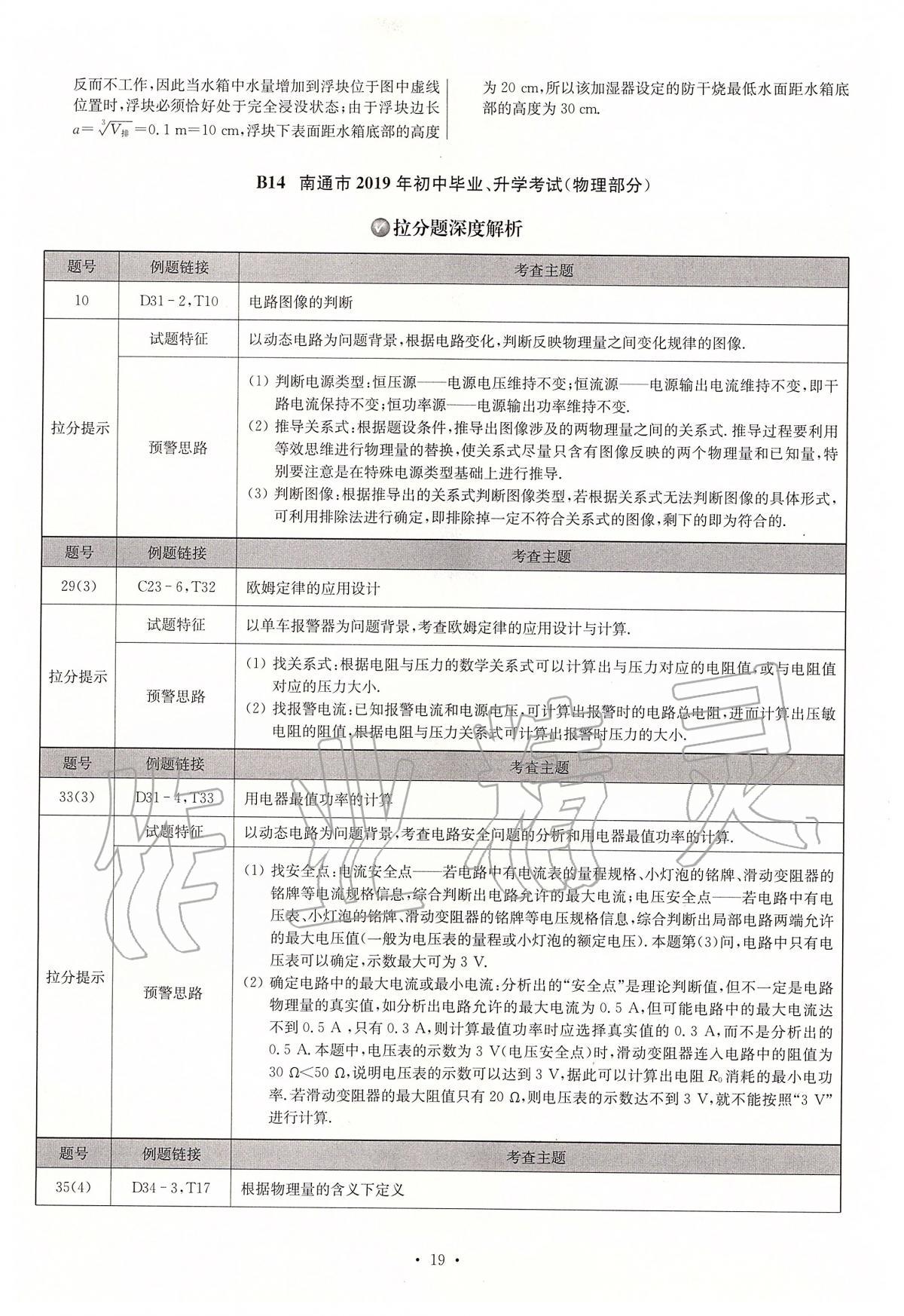 2020年江苏13大市中考试卷与标准模拟优化38套物理 第19页