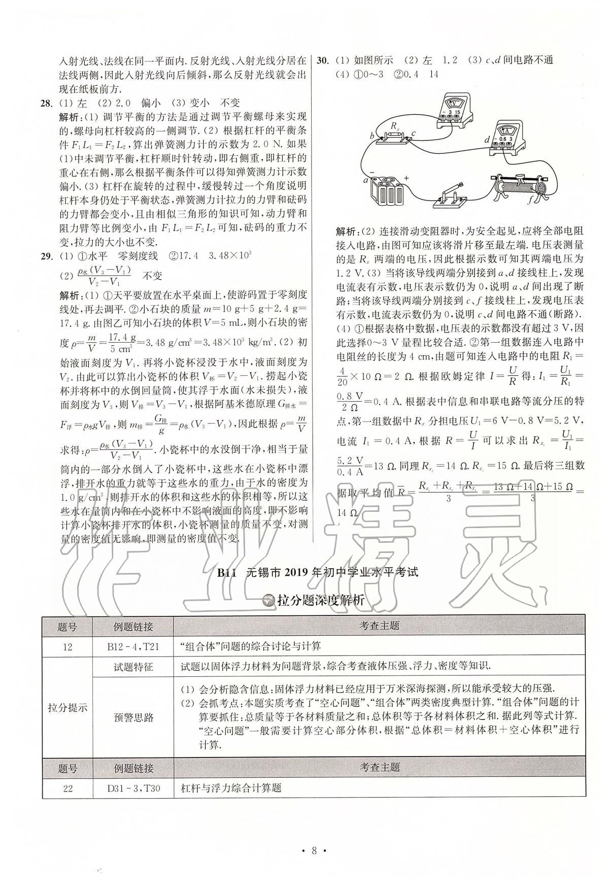 2020年江蘇13大市中考試卷與標(biāo)準(zhǔn)模擬優(yōu)化38套物理 第8頁