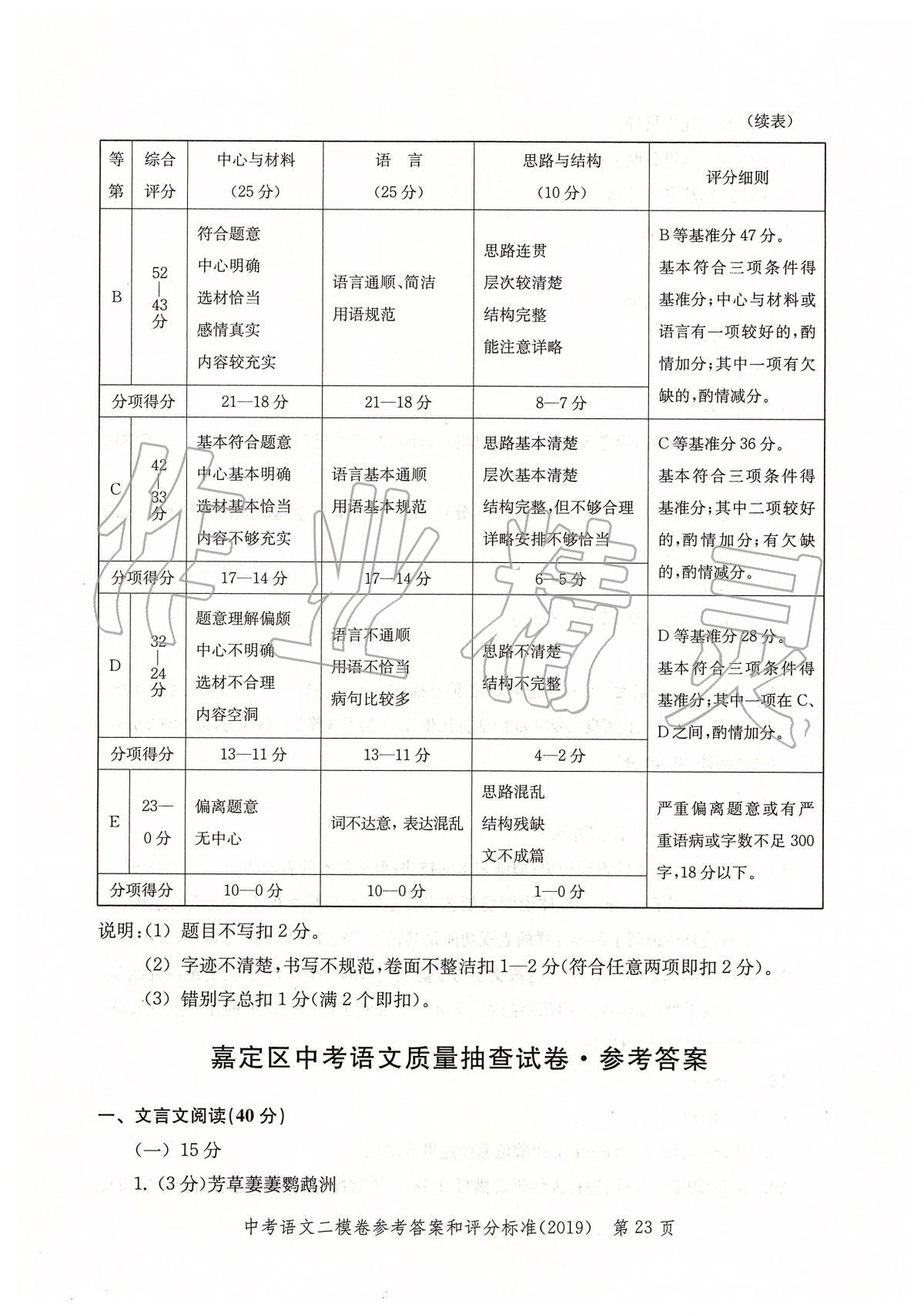 2019年走向成功上海市各区中考考前质量抽查试卷精编语文 第30页