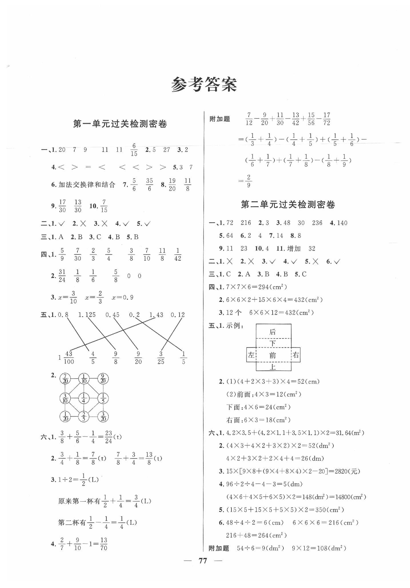 2020年陽(yáng)光同學(xué)全優(yōu)好卷五年級(jí)數(shù)學(xué)下冊(cè)北師大版 第1頁(yè)