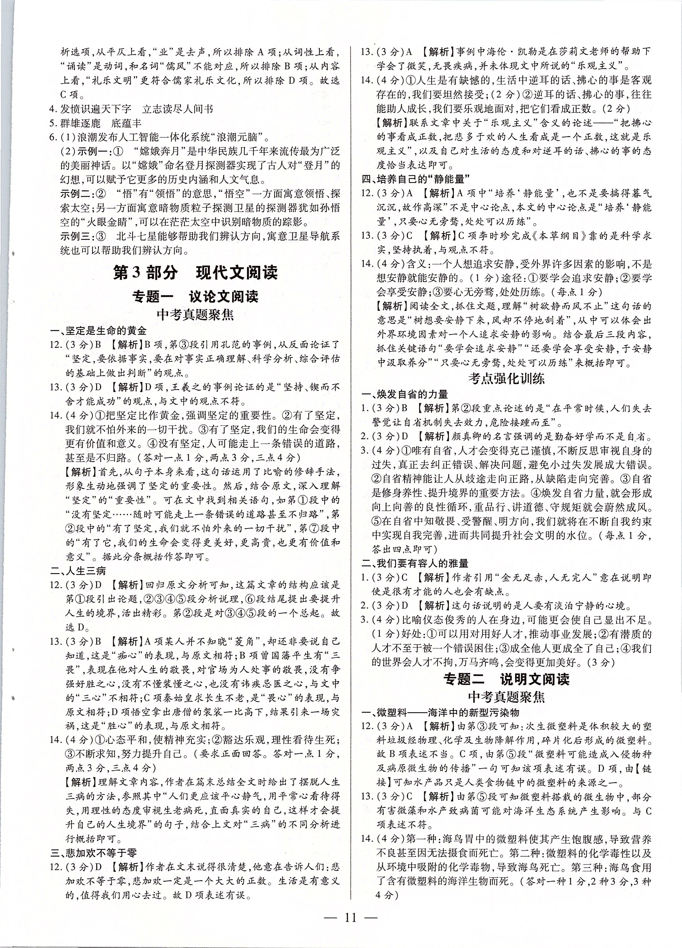 2020年典学文化领跑中考语文广东专用 第11页