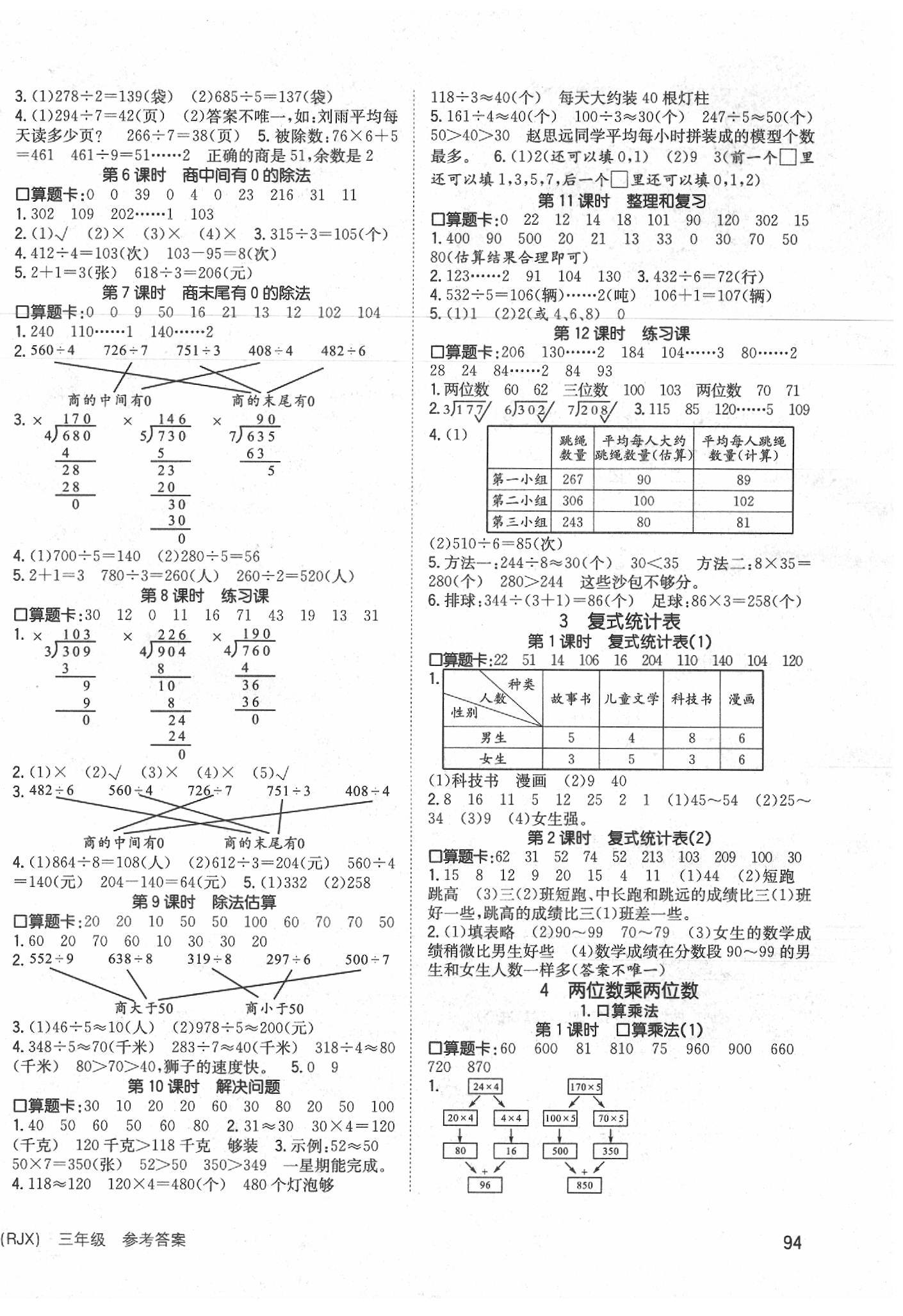 2020年英才小状元同步优化练与测三年级数学下册人教版 第2页