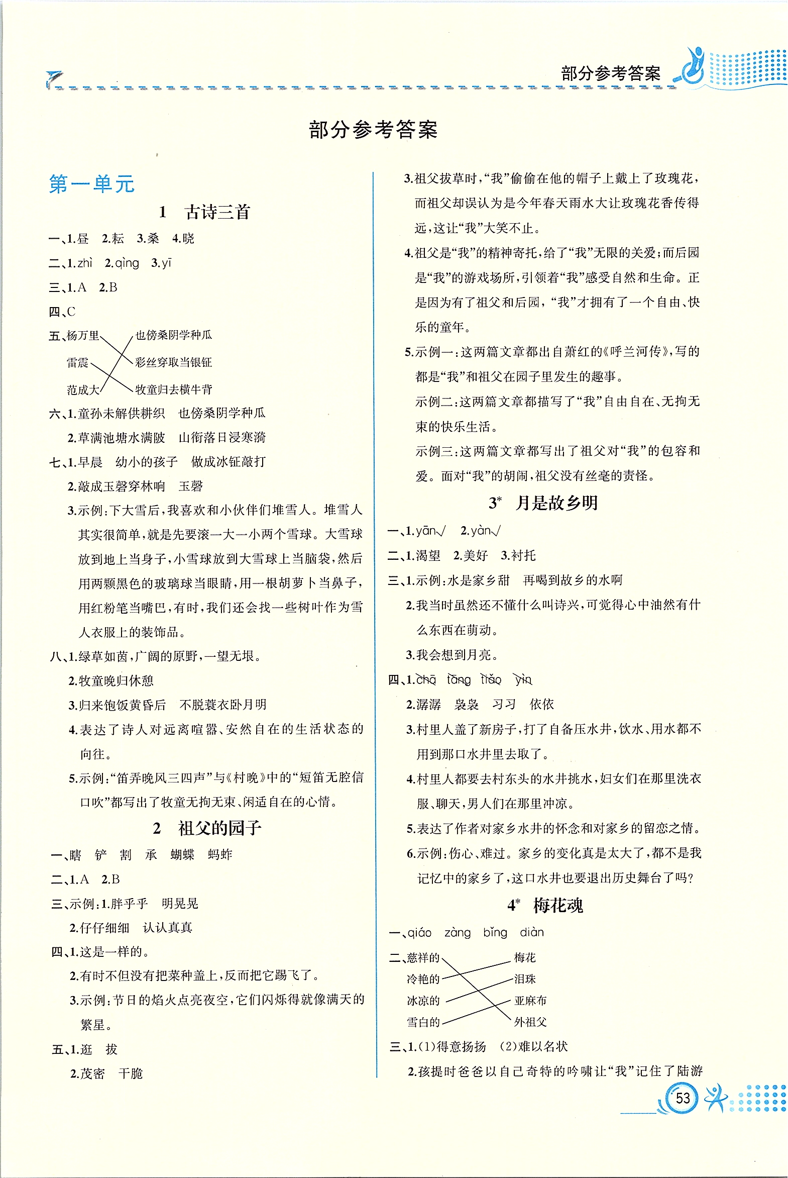 2020年人教金學(xué)典同步解析與測(cè)評(píng)五年級(jí)語(yǔ)文下冊(cè)人教版福建專版 第1頁(yè)