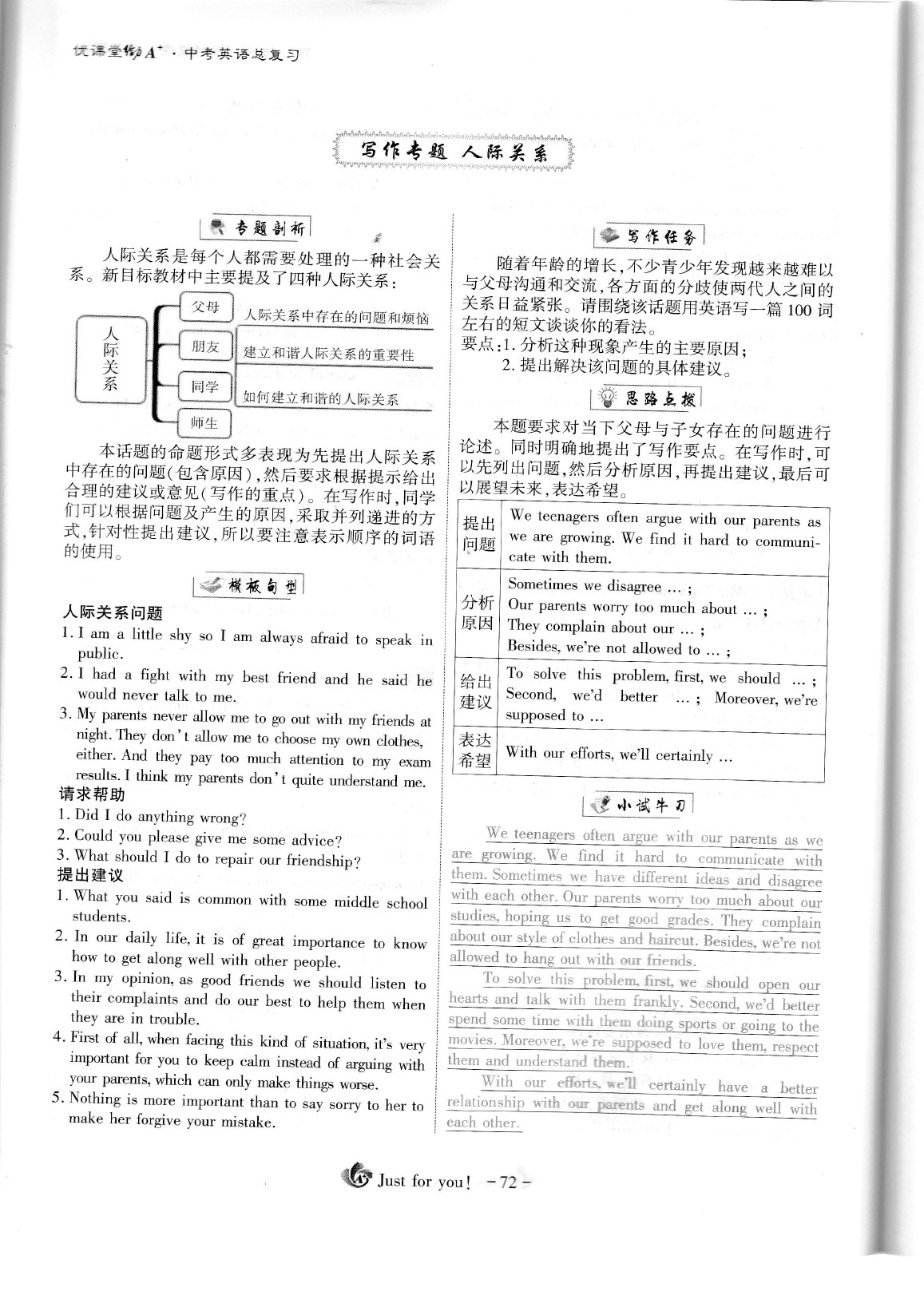 2020年蓉城优课堂给力A加九年级英语中考复习 参考答案第77页