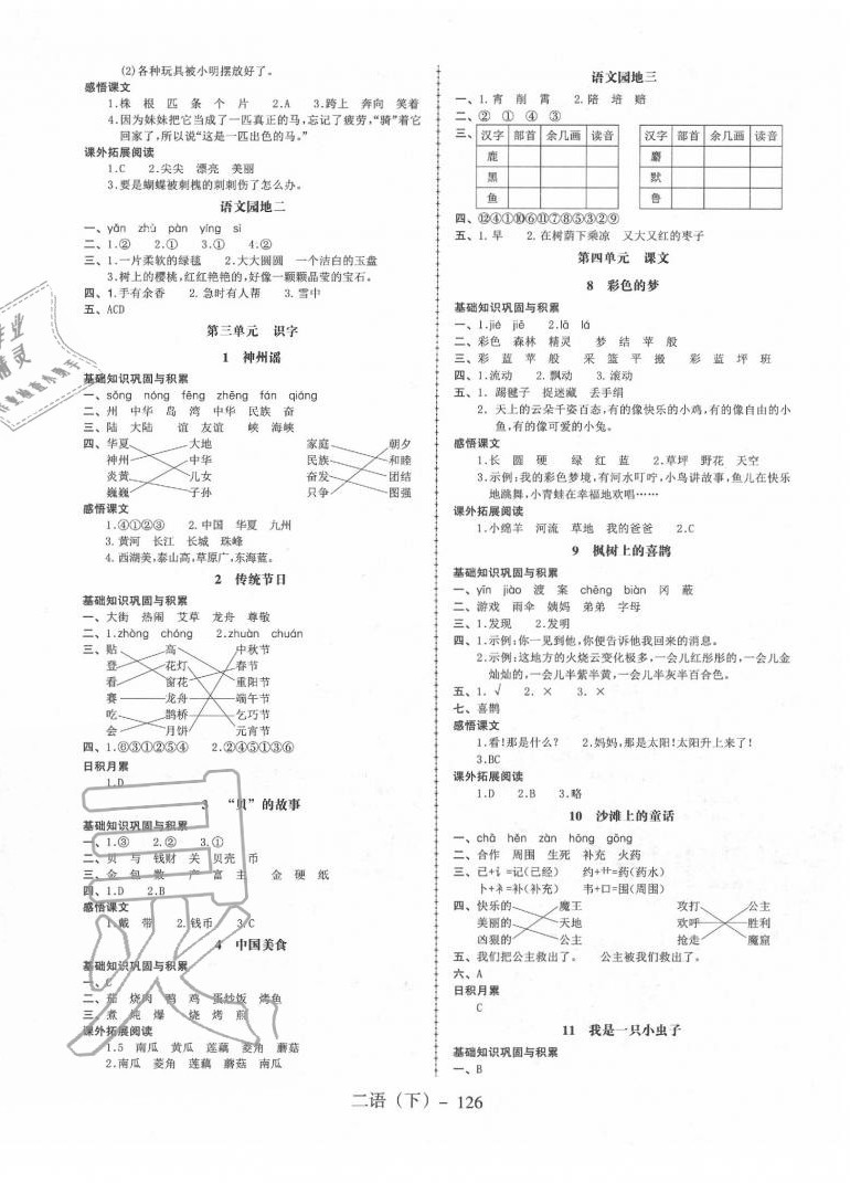 2020年小学语文学习好帮手二年级下册人教版 第2页