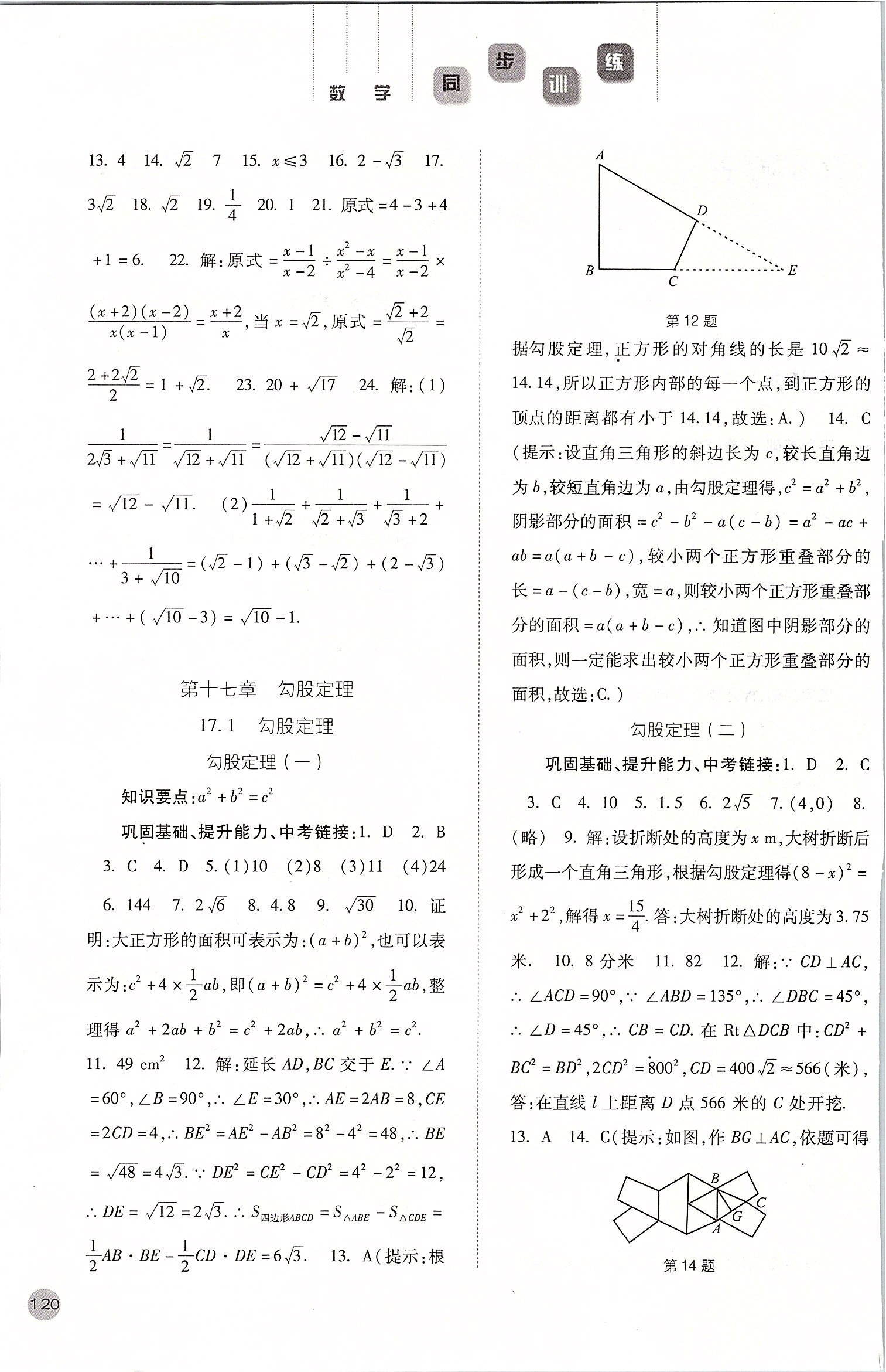 2020年同步訓(xùn)練八年級(jí)數(shù)學(xué)下冊(cè)人教版河北人民出版社 第2頁