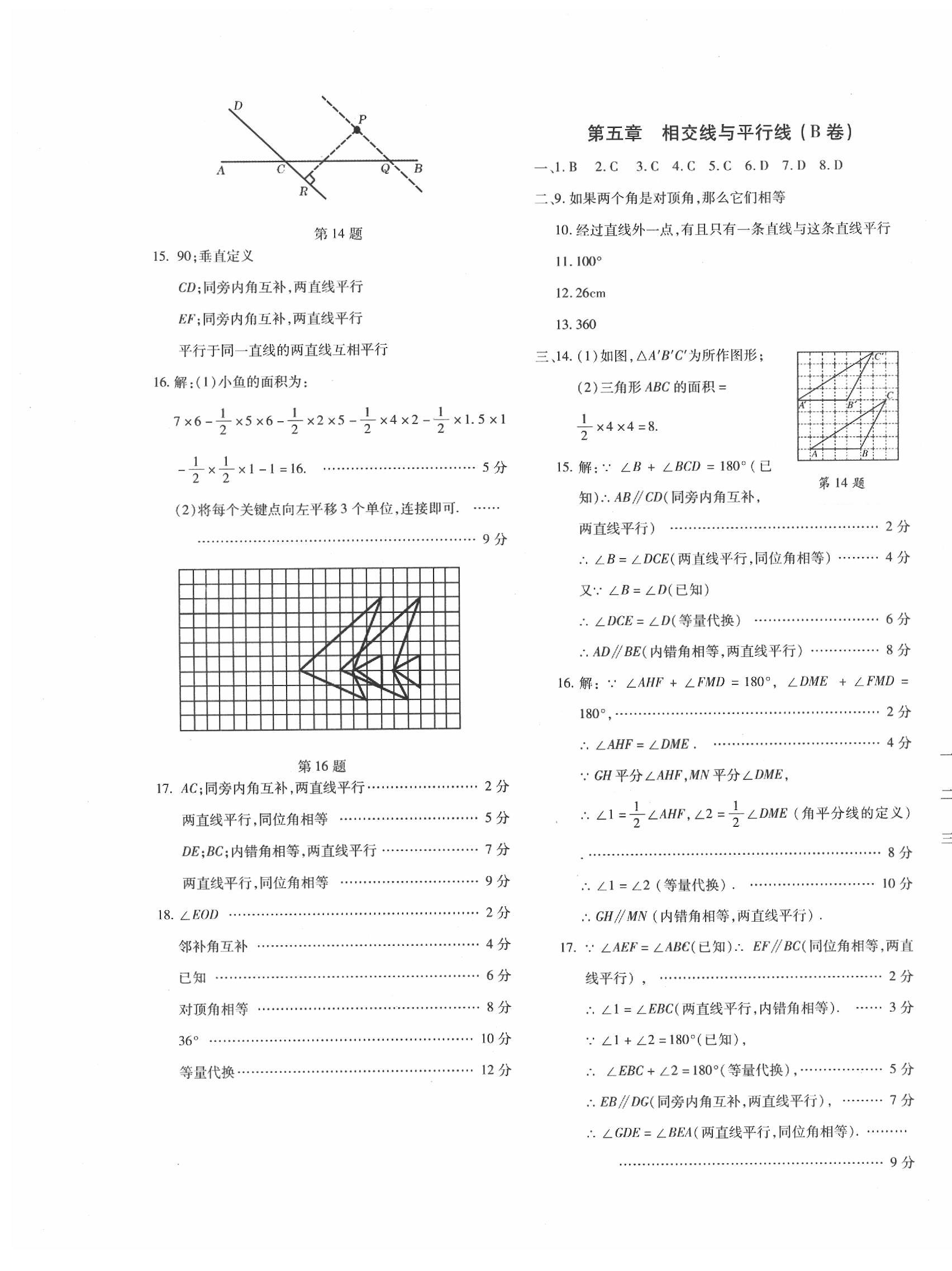 2020优学1+1评价与测试七年级数学下册人教版 参考答案第5页