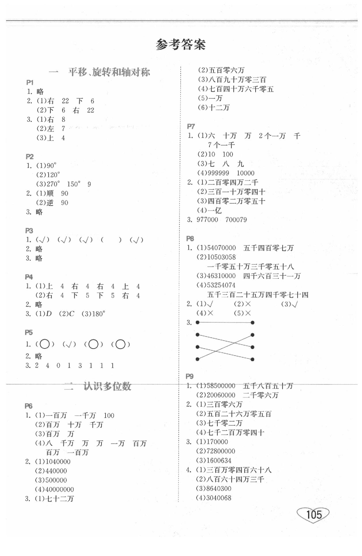 2020年小学数学口算心算速算四年级下册苏教版 第1页