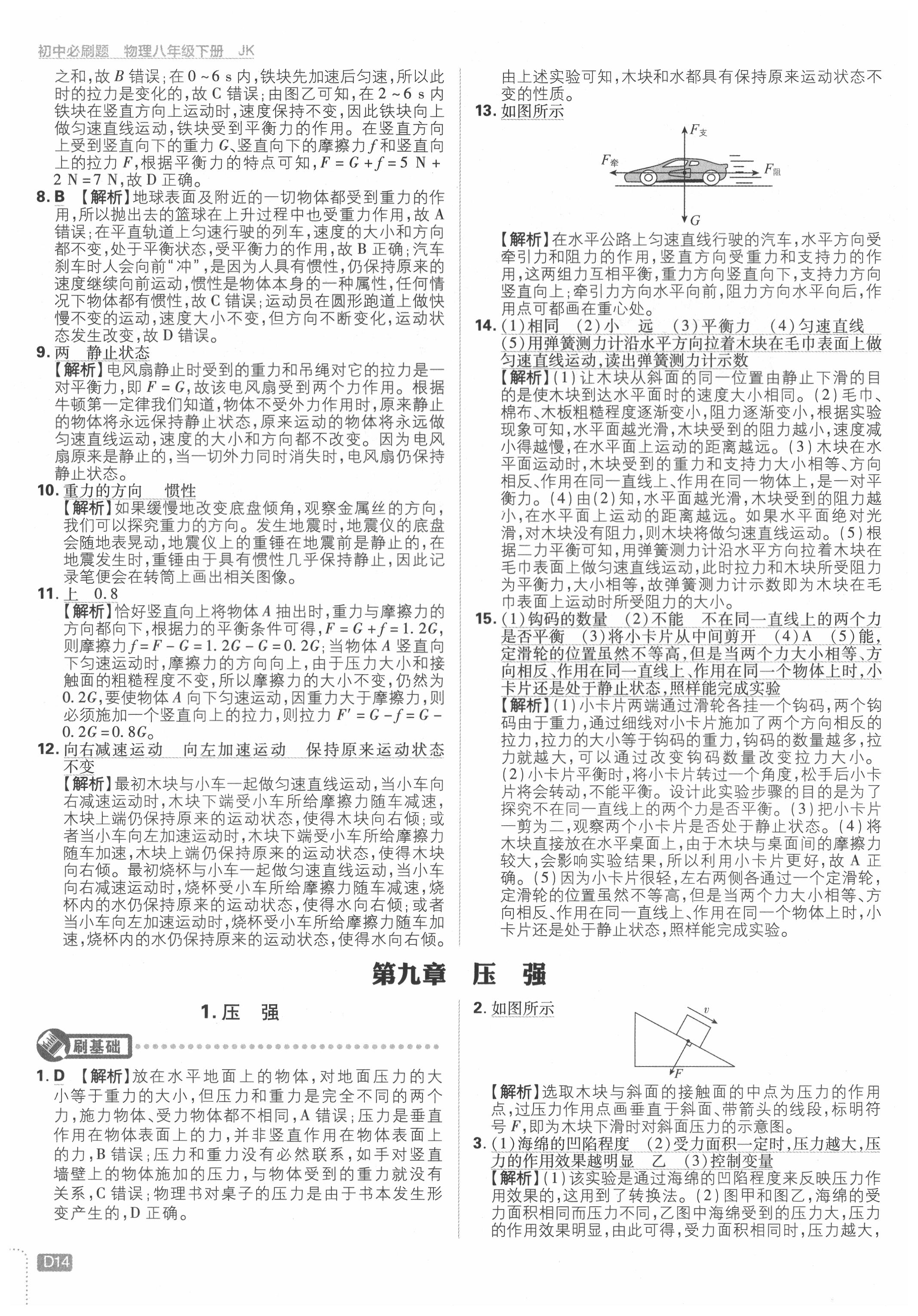 2020年初中必刷題八年級(jí)物理下冊(cè)教科版 第14頁(yè)