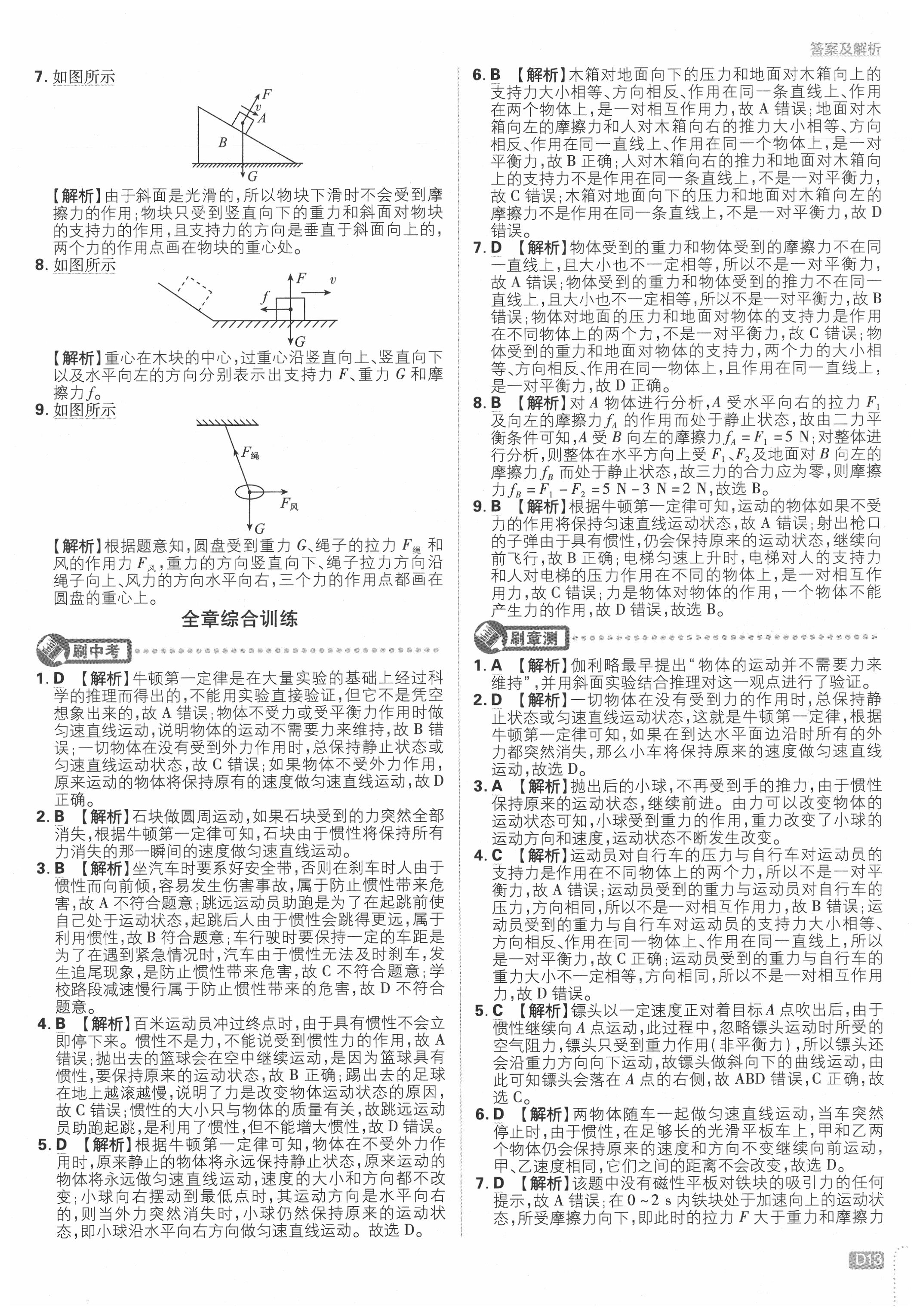 2020年初中必刷題八年級(jí)物理下冊(cè)教科版 第13頁(yè)