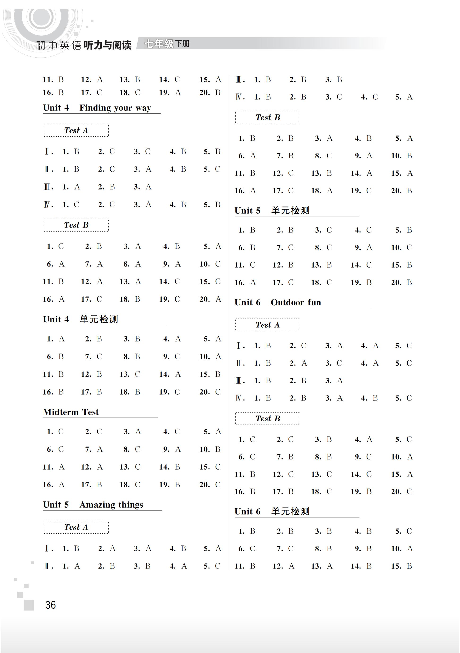 2020年聽讀教室初中英語聽力與閱讀七年級下冊 第2頁