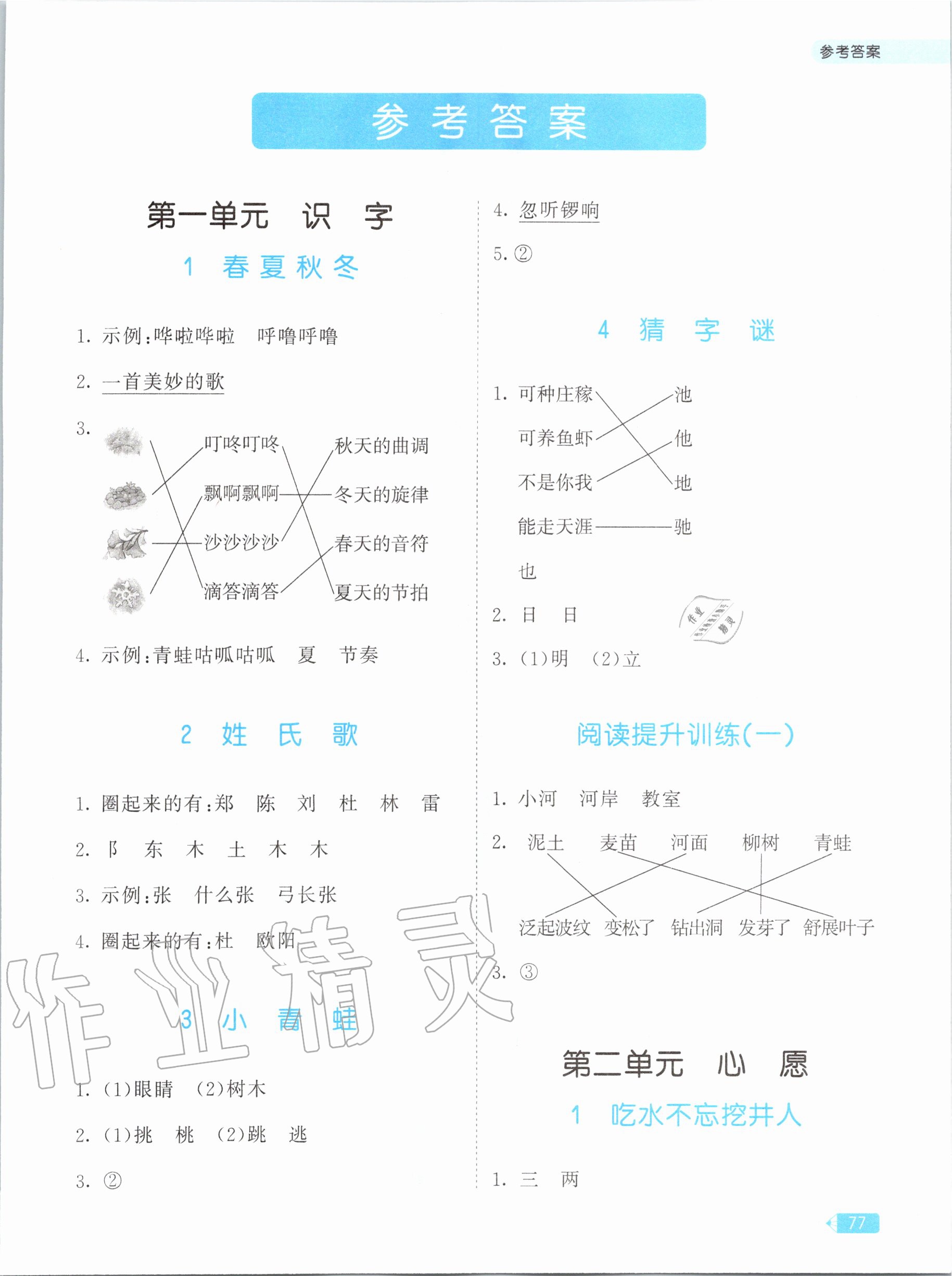 2020年53天天練小學(xué)同步閱讀一年級下冊人教版 第1頁