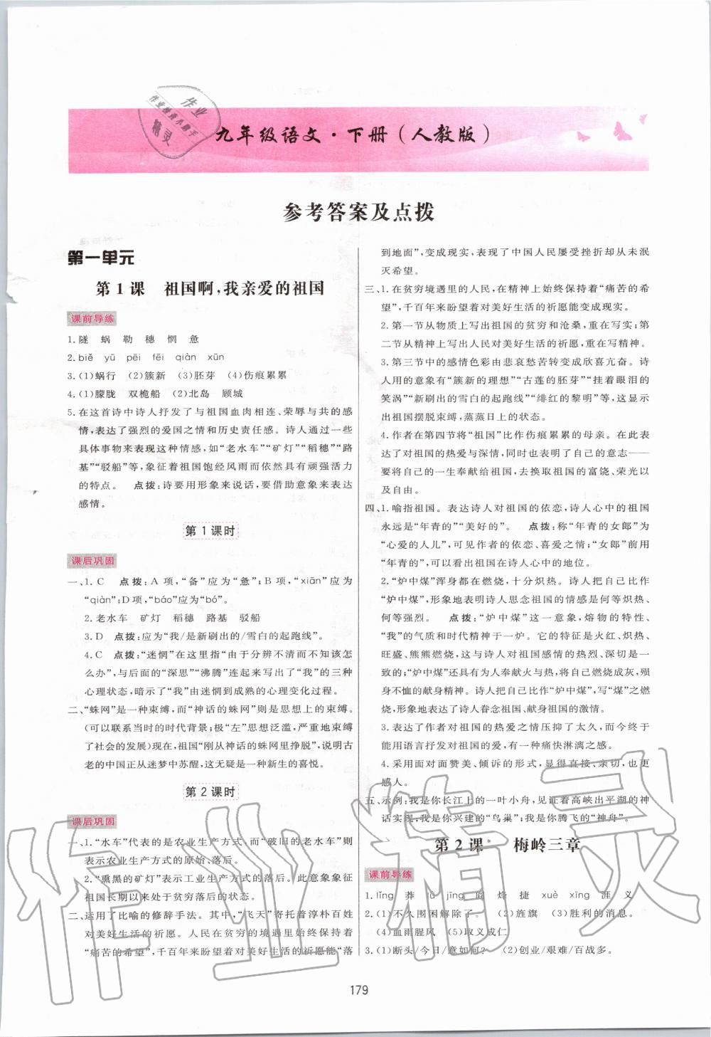 2020年三維數(shù)字課堂九年級語文下冊人教版 第1頁