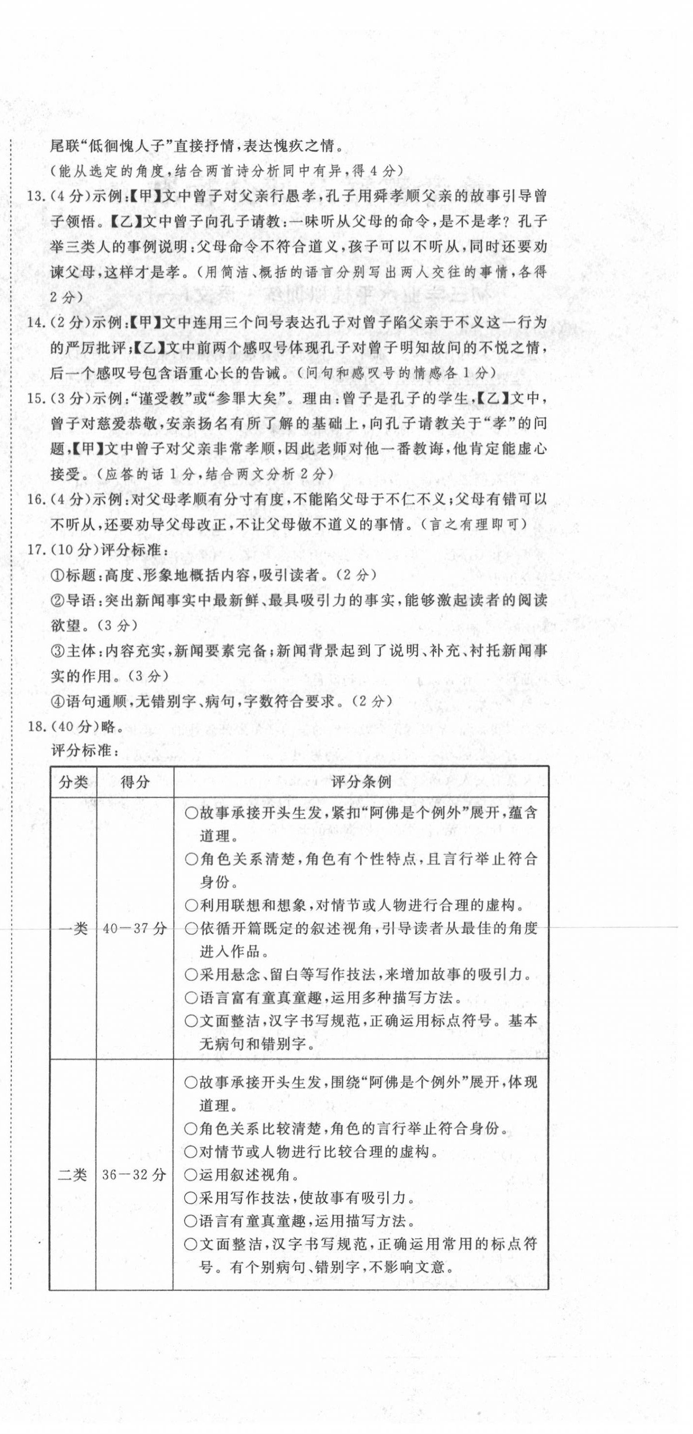 2020年初三学业水平模拟训练语文 第6页