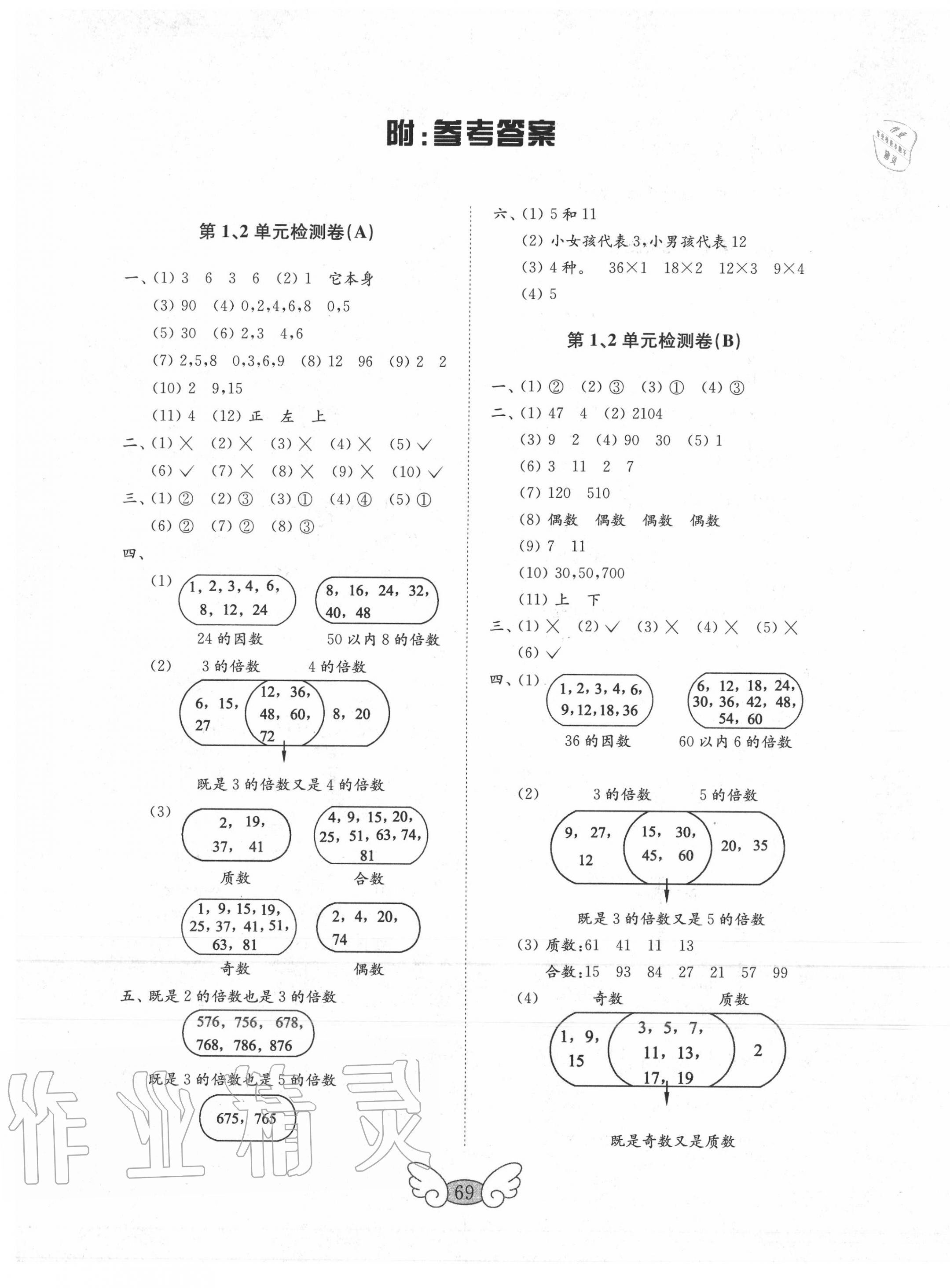 2020年金鑰匙試卷五年級數(shù)學下冊人教版 第1頁