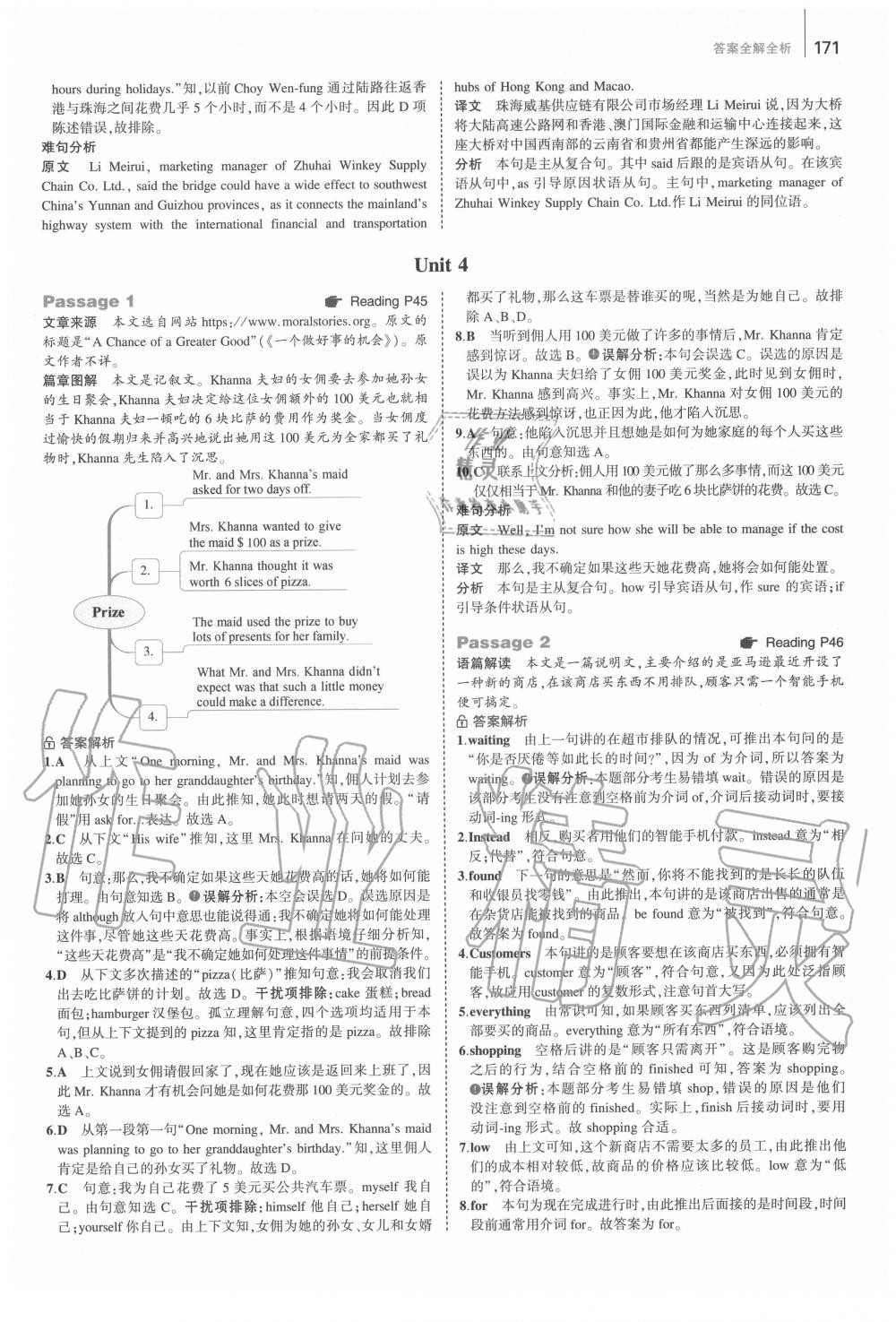 2020年53English首字母填空任務(wù)型閱讀完形填空與閱讀理解九年級+中考 第13頁