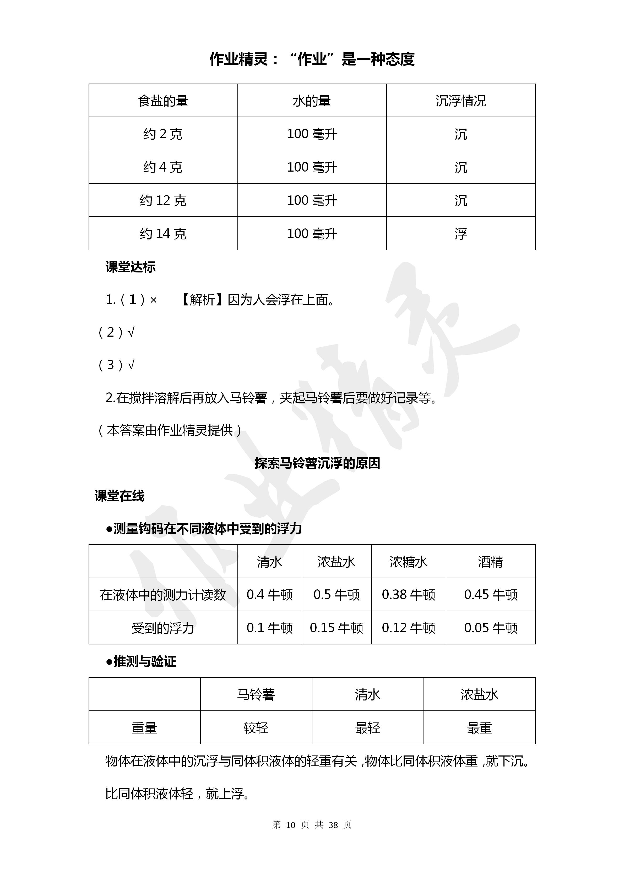 2020年学生活动手册五年级科学下册教科版 第10页