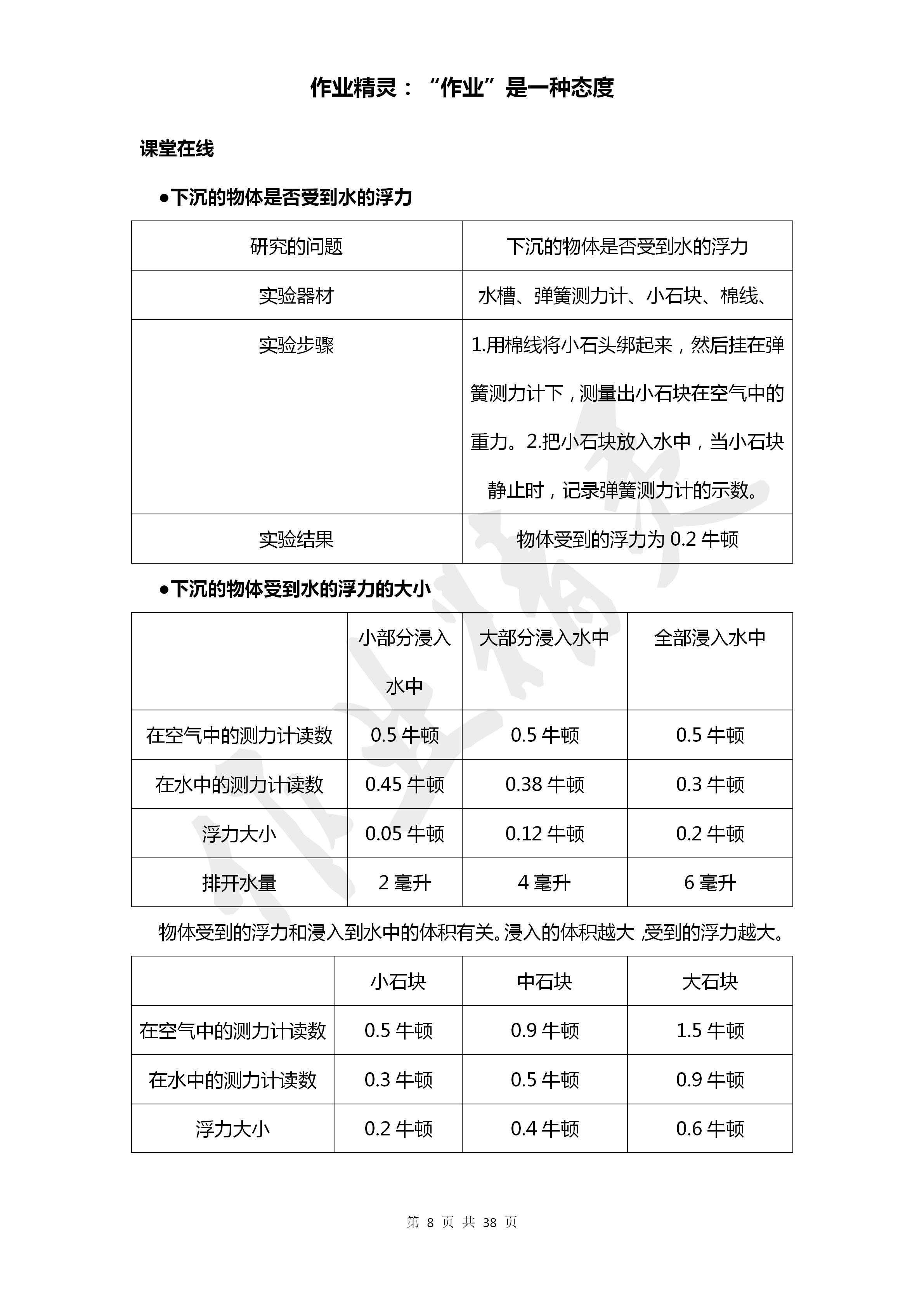 2020年学生活动手册五年级科学下册教科版 第8页