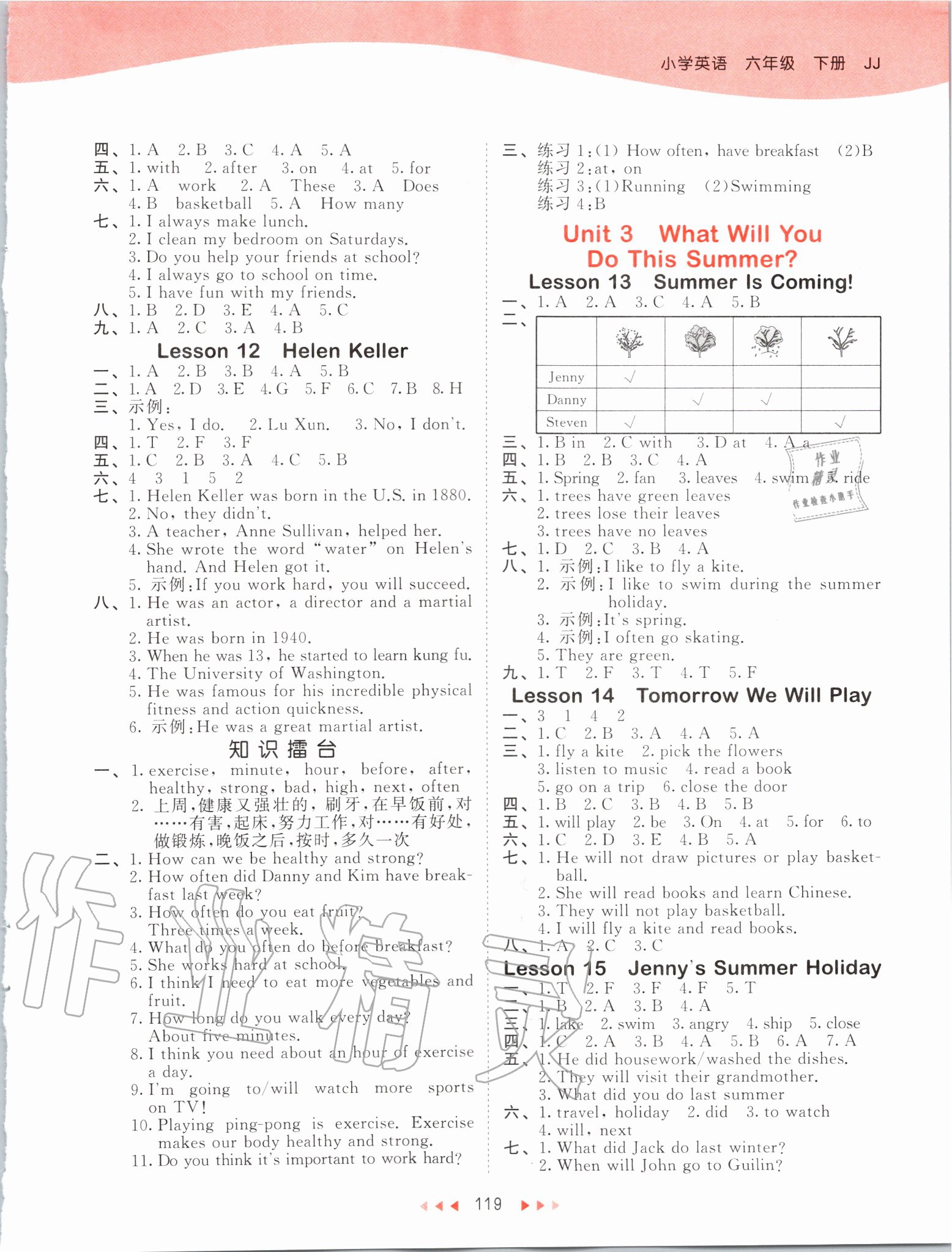 2020年53天天練六年級(jí)英語下冊(cè)冀教版 第3頁