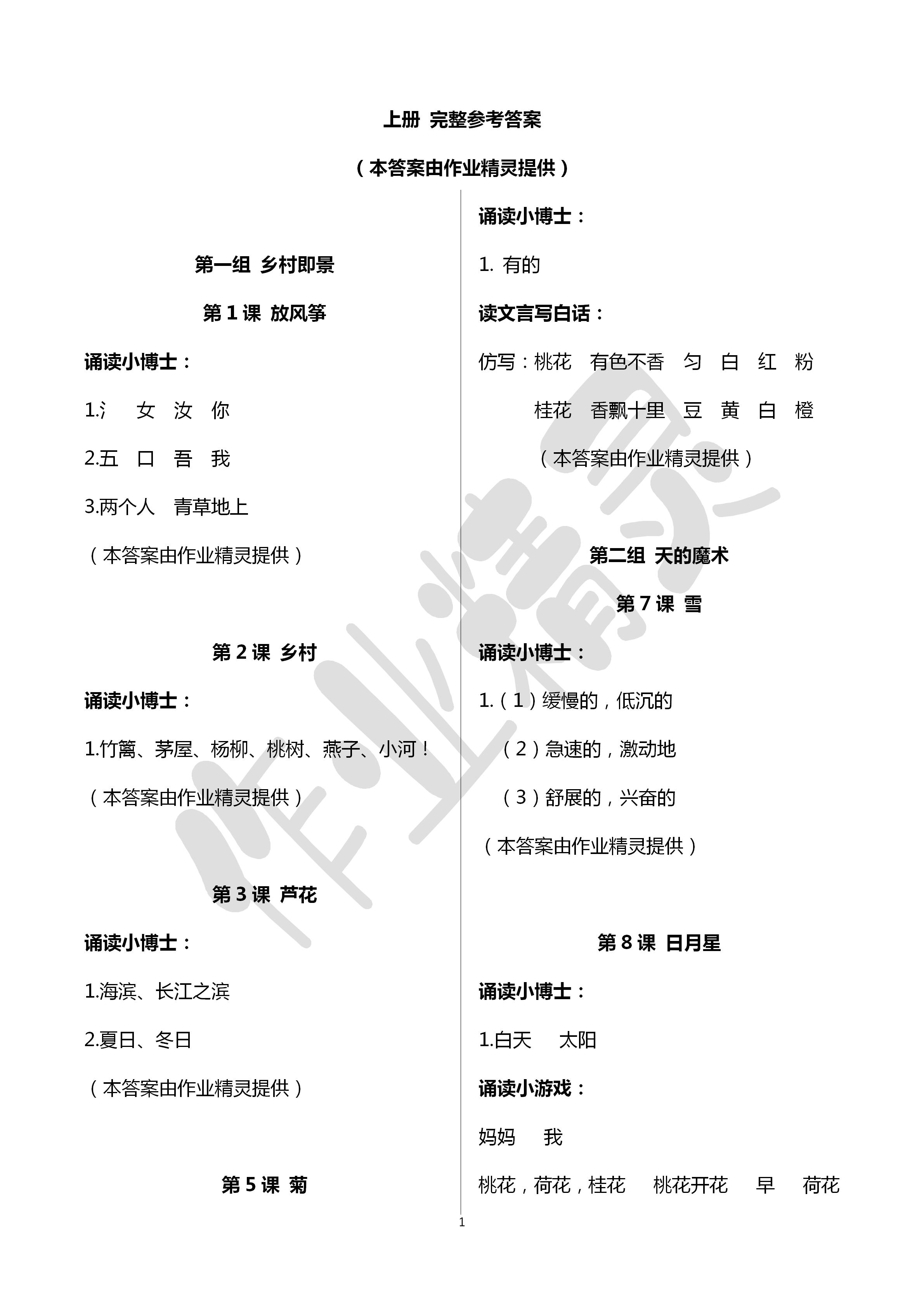 2020年小學(xué)生小古文100課六年級語文全一冊人教版 第1頁