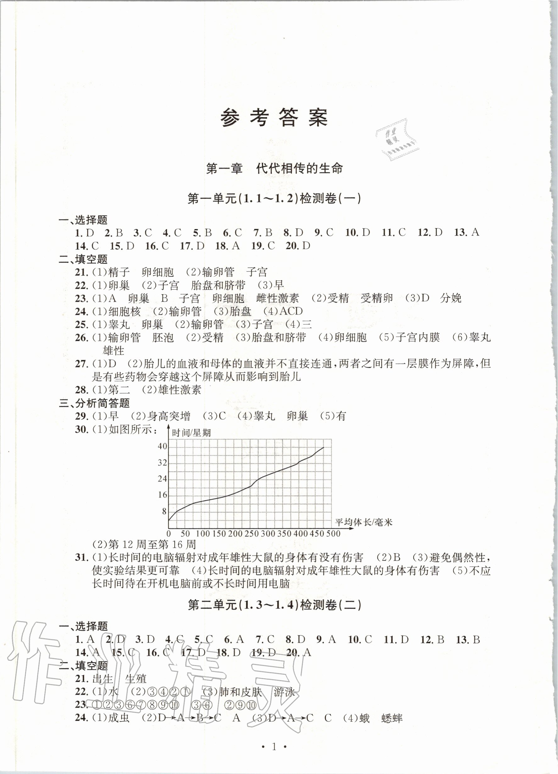 2020年習(xí)題e百檢測卷七年級科學(xué)下冊浙教版 第2頁