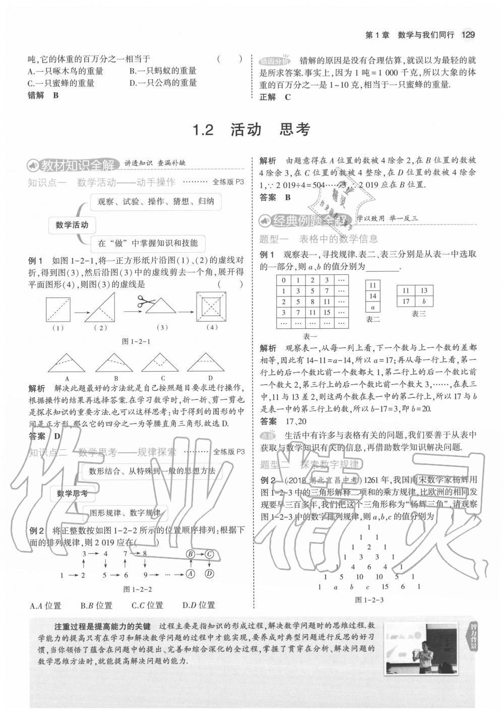 2020年教材課本七年級數(shù)學(xué)上冊蘇科版 參考答案第3頁